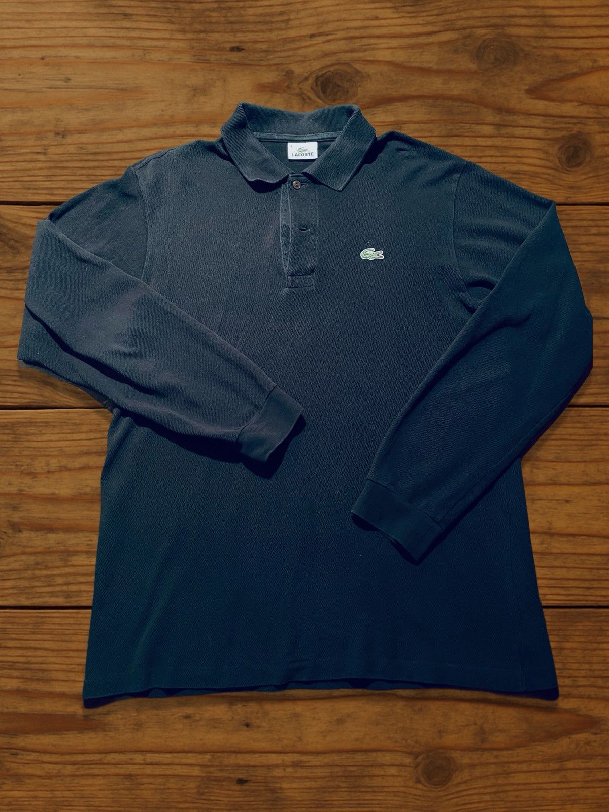Lacoste Lacoste Long Sleeve Polo Shirt - Size L - Vintage Classic Size US L / EU 52-54 / 3 - 1 Thumbnail
