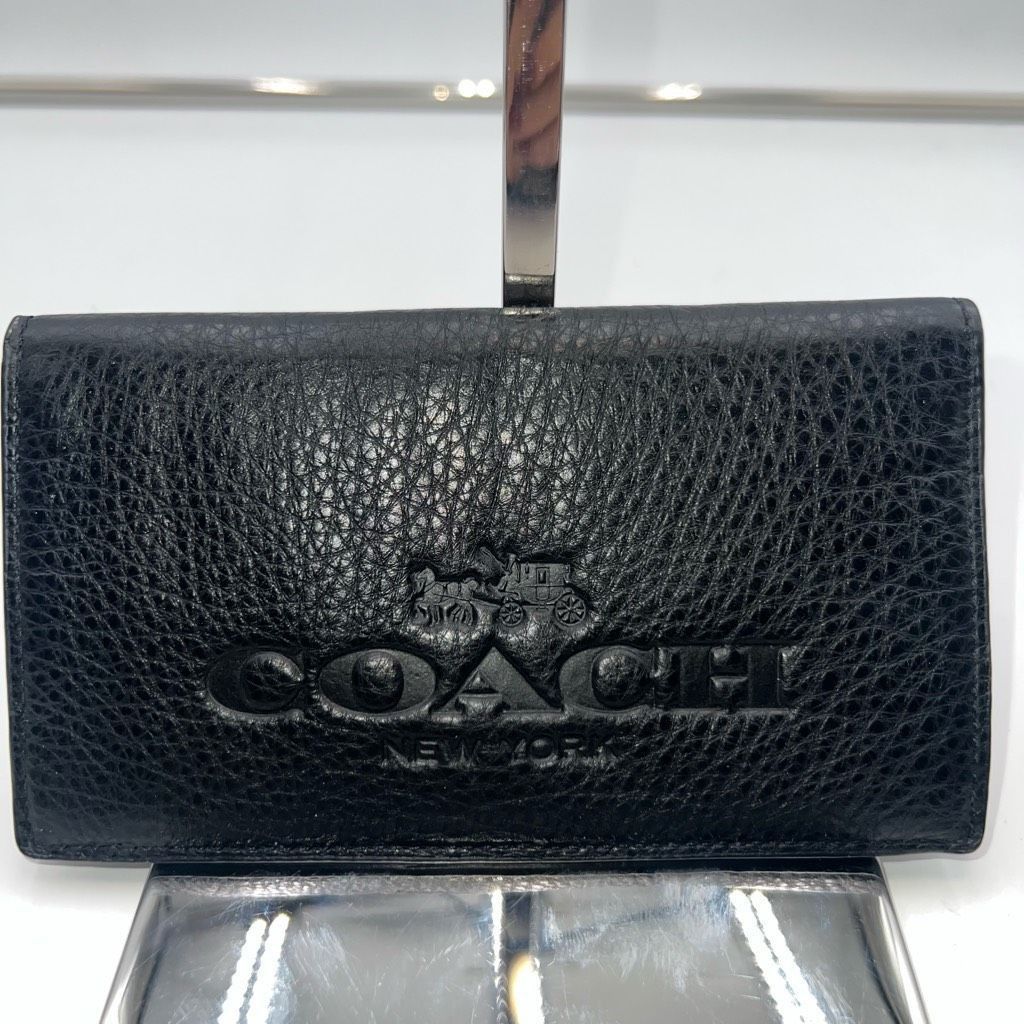 Coach Coach Black Leather Checkbook Cover Size ONE SIZE - 3 Thumbnail
