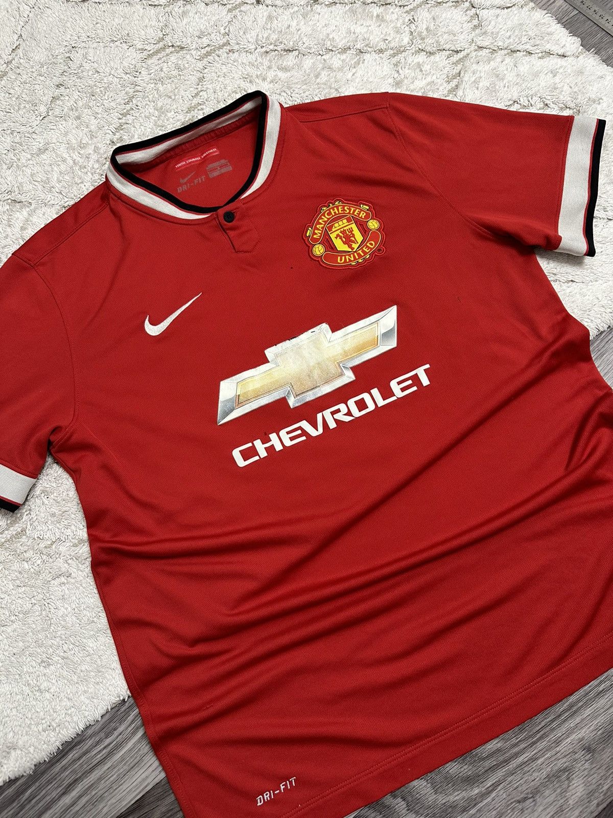 Nike Nike Vintage Manchester United 2014/2015 Red Jersey hype Size US L / EU 52-54 / 3 - 2 Thumbnail