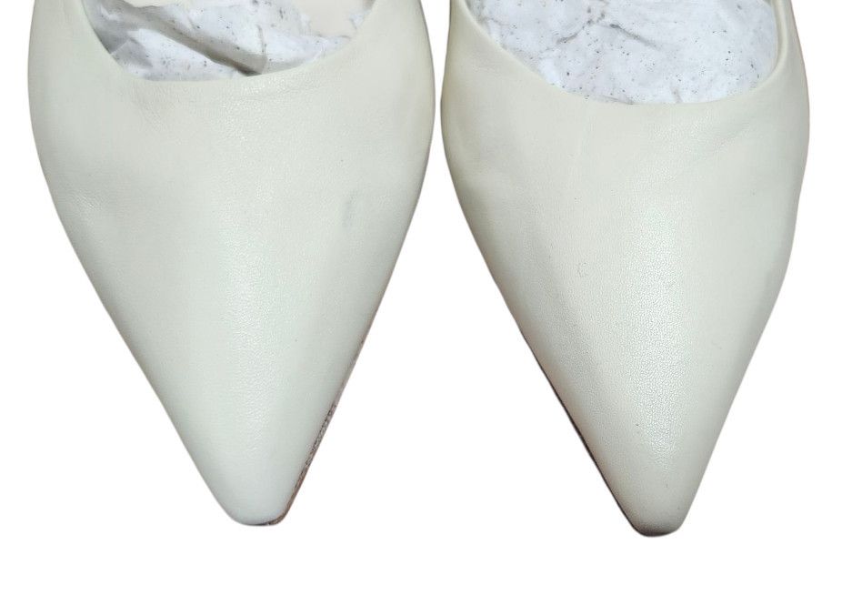 aeyde AEYDE Selma cream leather Pointed Toe Pump Women EU 38.5 Size US 7.5 / IT 37.5 - 3 Thumbnail