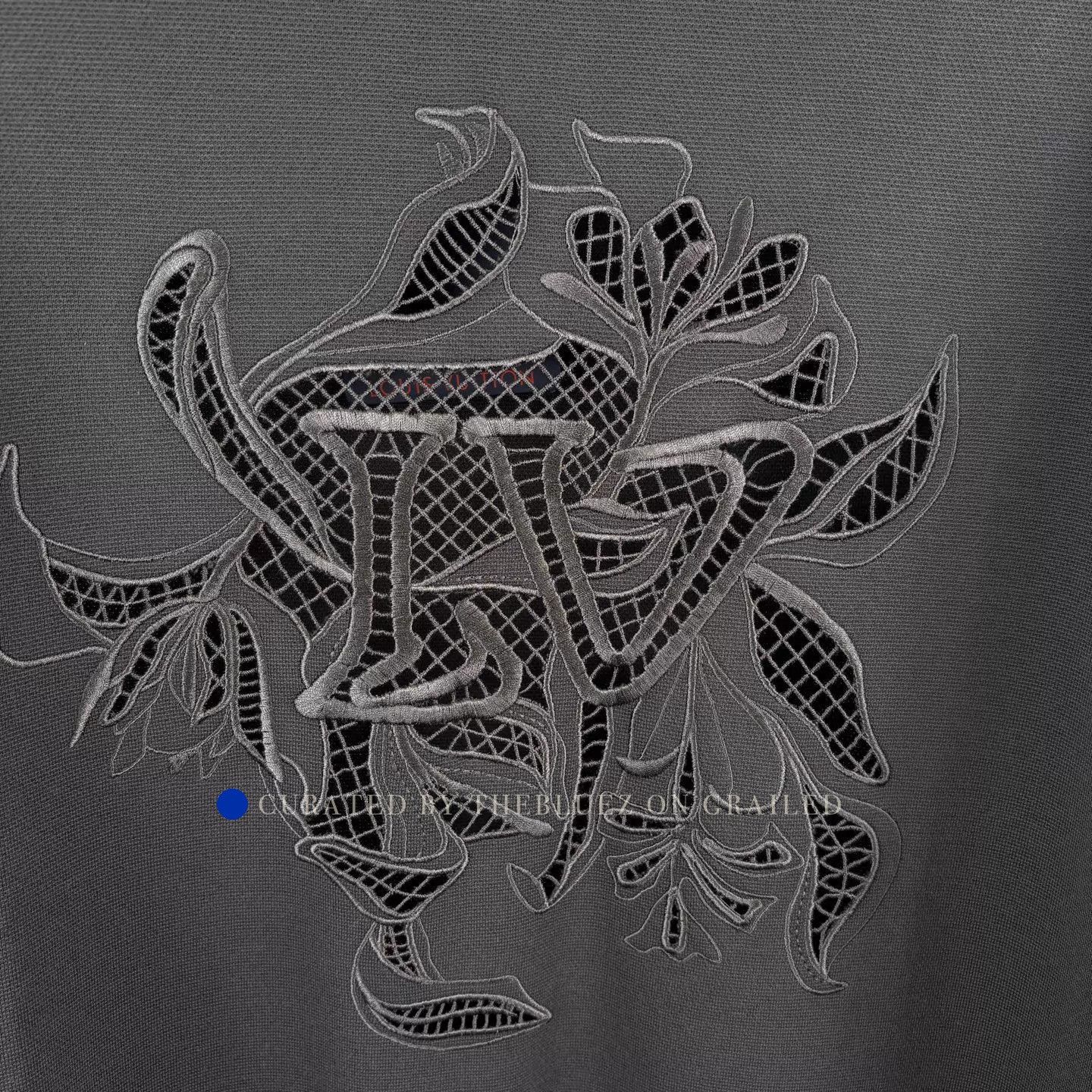 Louis Vuitton Black Cutout Embroidered Short Sleeve Tee Size US XXL / EU 58 / 5 - 1 Thumbnail