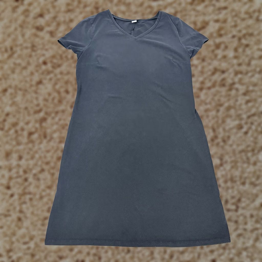 Gap GAP Stretch Casual Short-Sleeve Pullover Tee Dress Fits Women's Size Large Black Shirt Dress Women Large Black PullOver Tee Dress Size L / US 10 / IT 46 - 1 Thumbnail