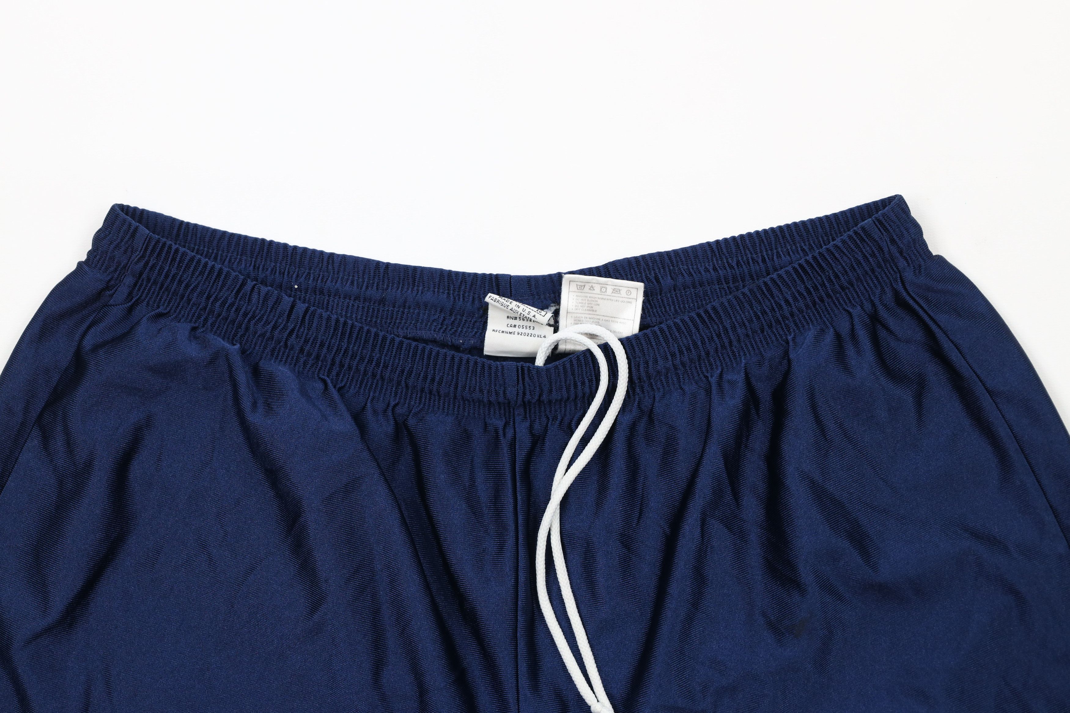 Nike × Vintage Vintage 90s Nike Mini Swoosh Above Knee Shorts Blue USA Size US 36 / EU 52 - 2 Thumbnail