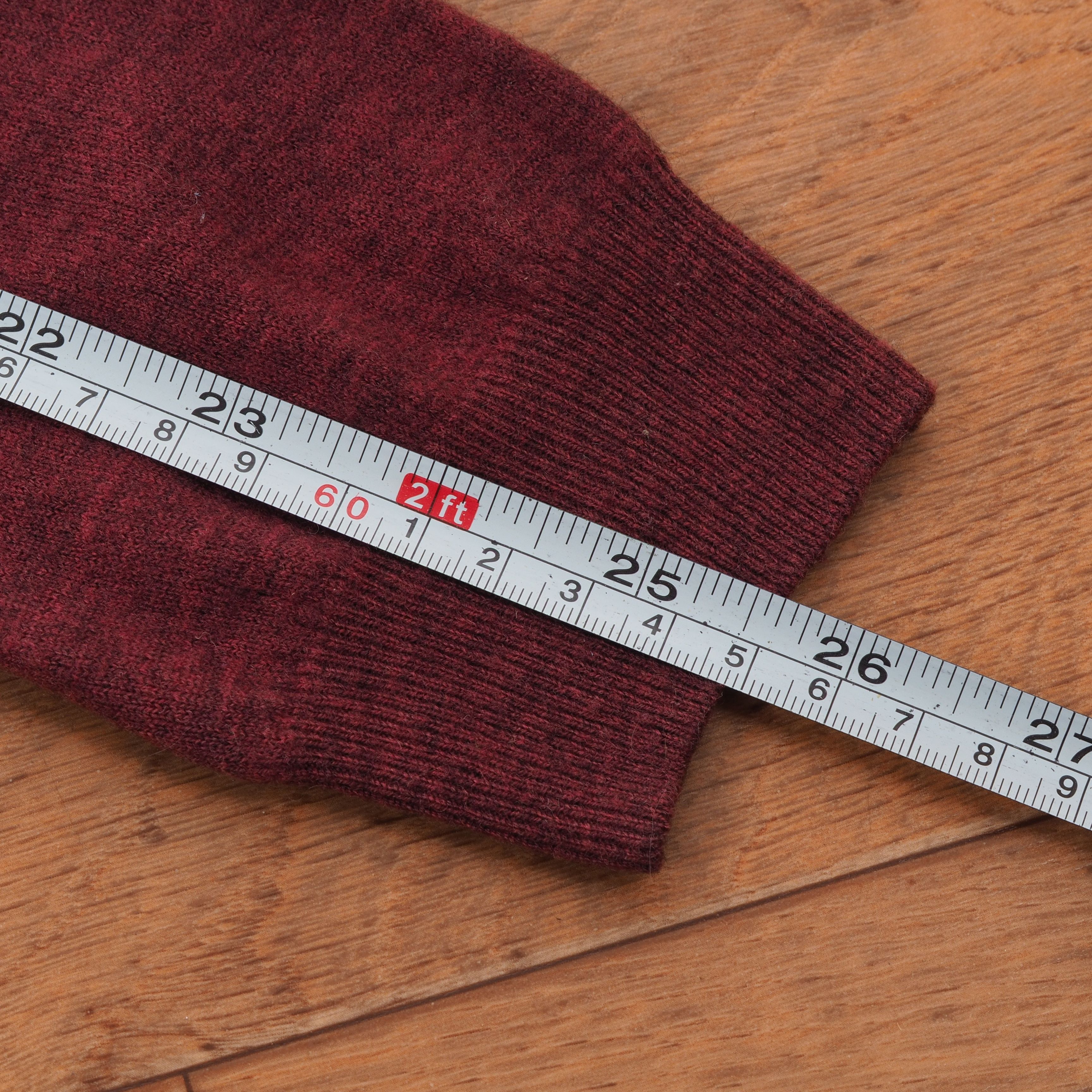 Jil Sander JIL SANDER Maroon Wool Cardigan Sweater Size XS / US 0-2 / IT 36-38 - 7 Thumbnail