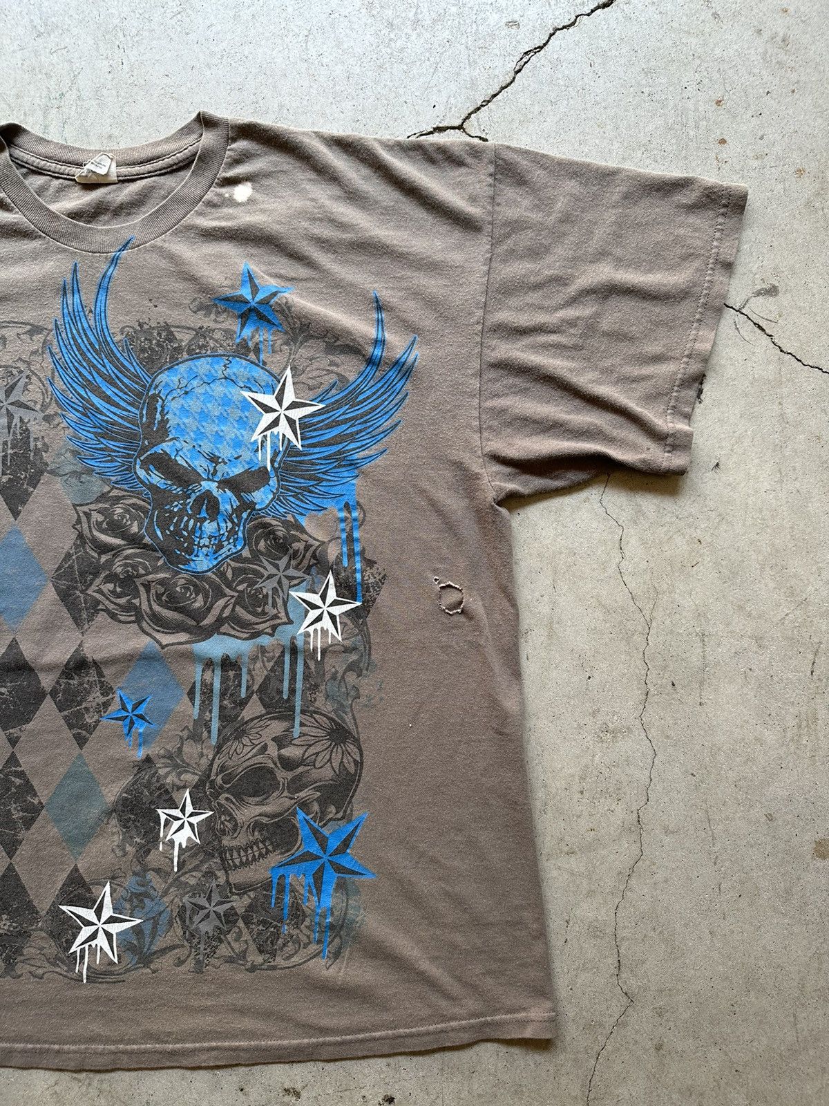Affliction Y2K Vintage Grunge Affliction Skull print shirt Size US XL / EU 56 / 4 - 2 Thumbnail