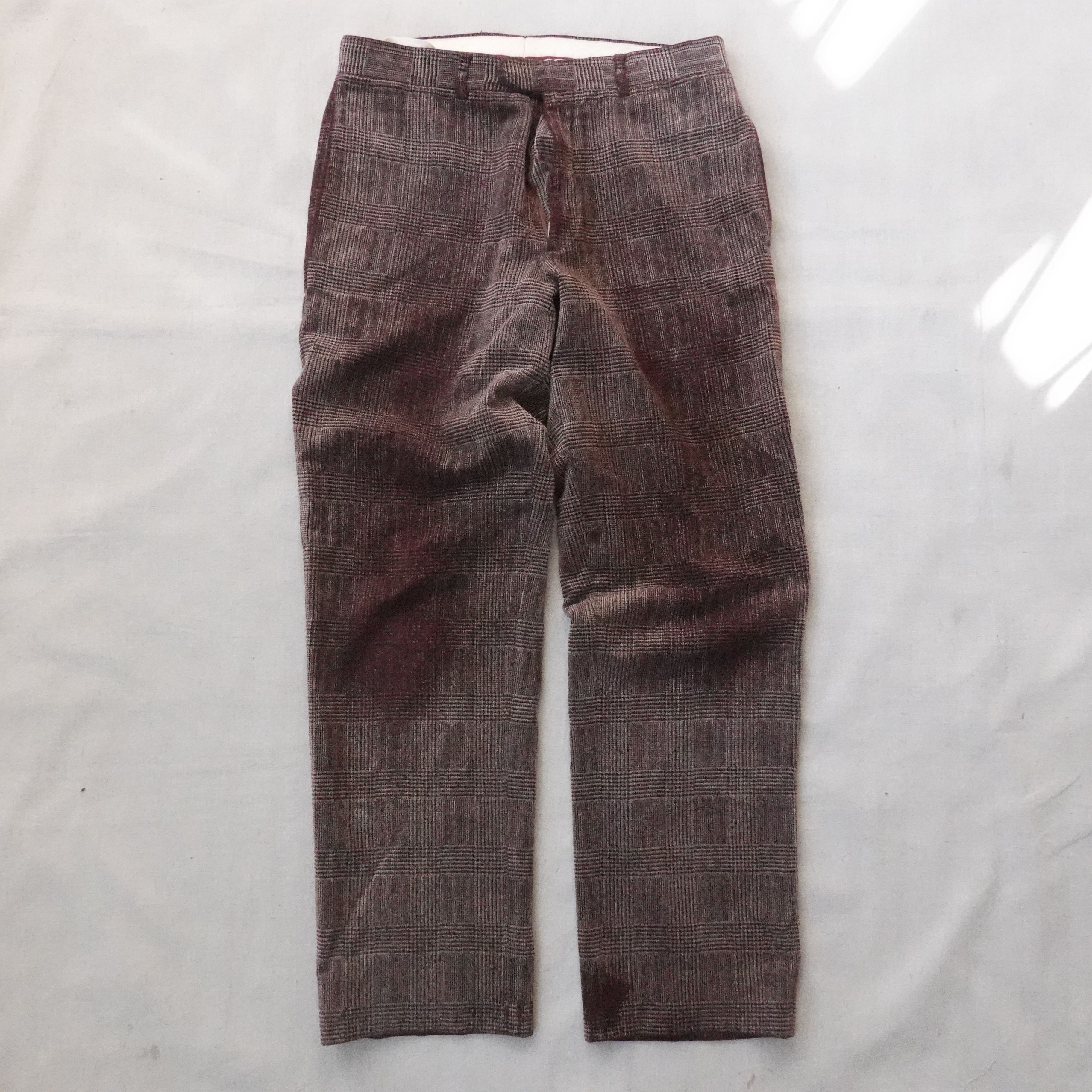 Hermes Vintage Hermes Corduroy Plaid Pants - Size 28 | Grailed
