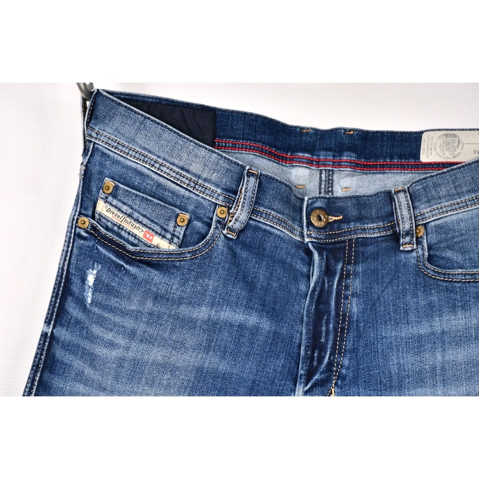 Diesel Diesel Tepphar 084GG Stretch Slim-Carrot Jeans W31 L32 Blue Men Slim 98%Cotton 2%Elastane Straight Carrot Style Denim Jeans Size US 31 - 6 Thumbnail
