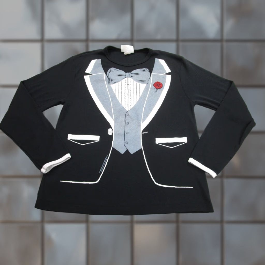 Vintage VINTAGE ASL Tuxedo Shirt Mens M Black Long Sleeve Graphic Costume 80s USA Shirt Mens M Black Long Sleeve Graphic Costume Tuxedo 1980s ASL Mens Size US M / EU 48-50 / 2 - 1 Thumbnail