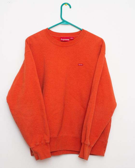 Supreme small box logo crewneck red Grailed