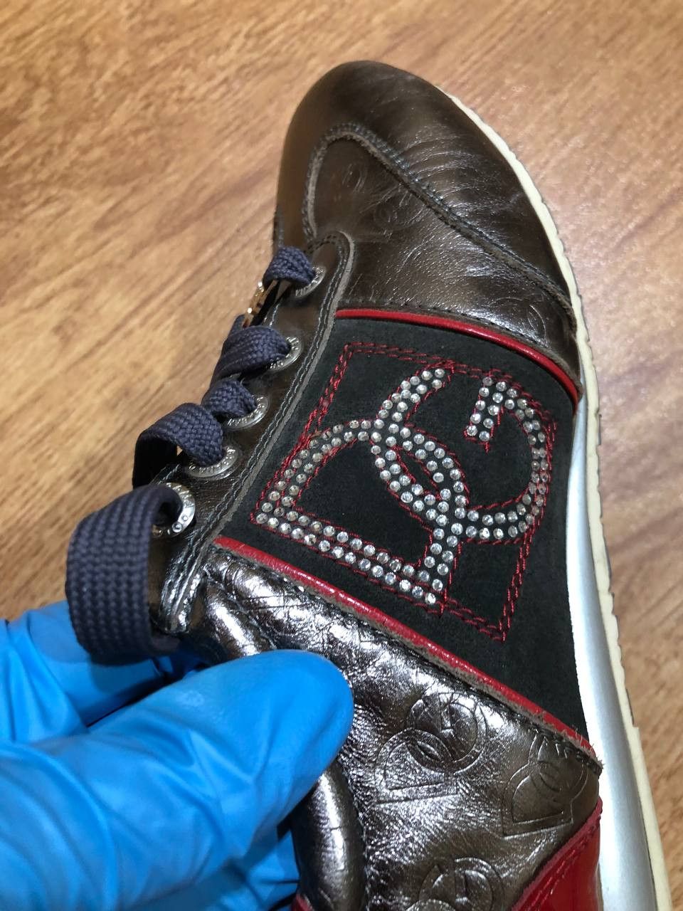 Dolce & Gabbana Dolce & Gabbana Leather Patch Sneakers Size US 6 / IT 36 - 14 Thumbnail