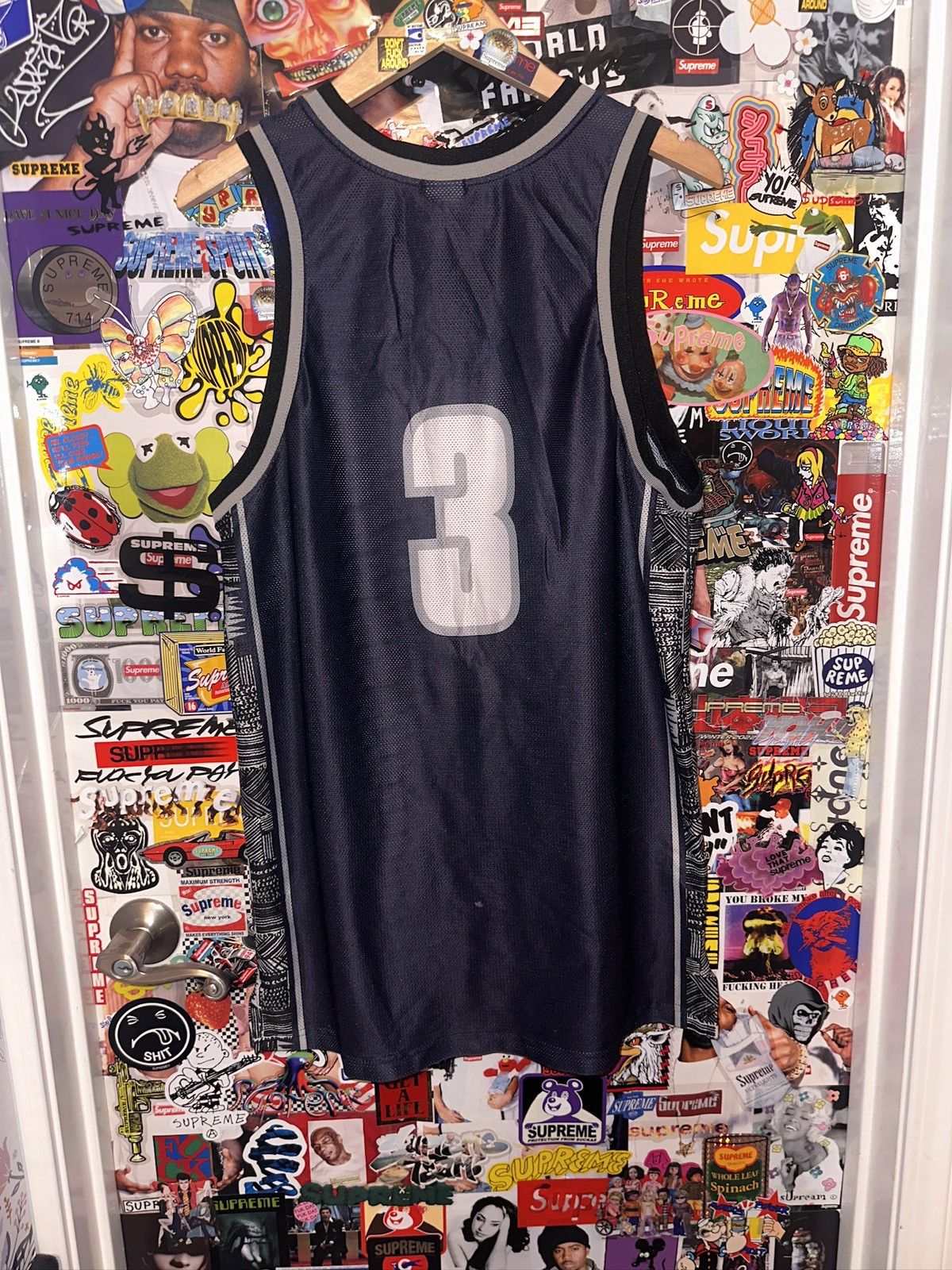 NCAA Vintage 1996 Nike Allen Iverson Georgetown Jersey Medium Size US M / EU 48-50 / 2 - 2 Thumbnail