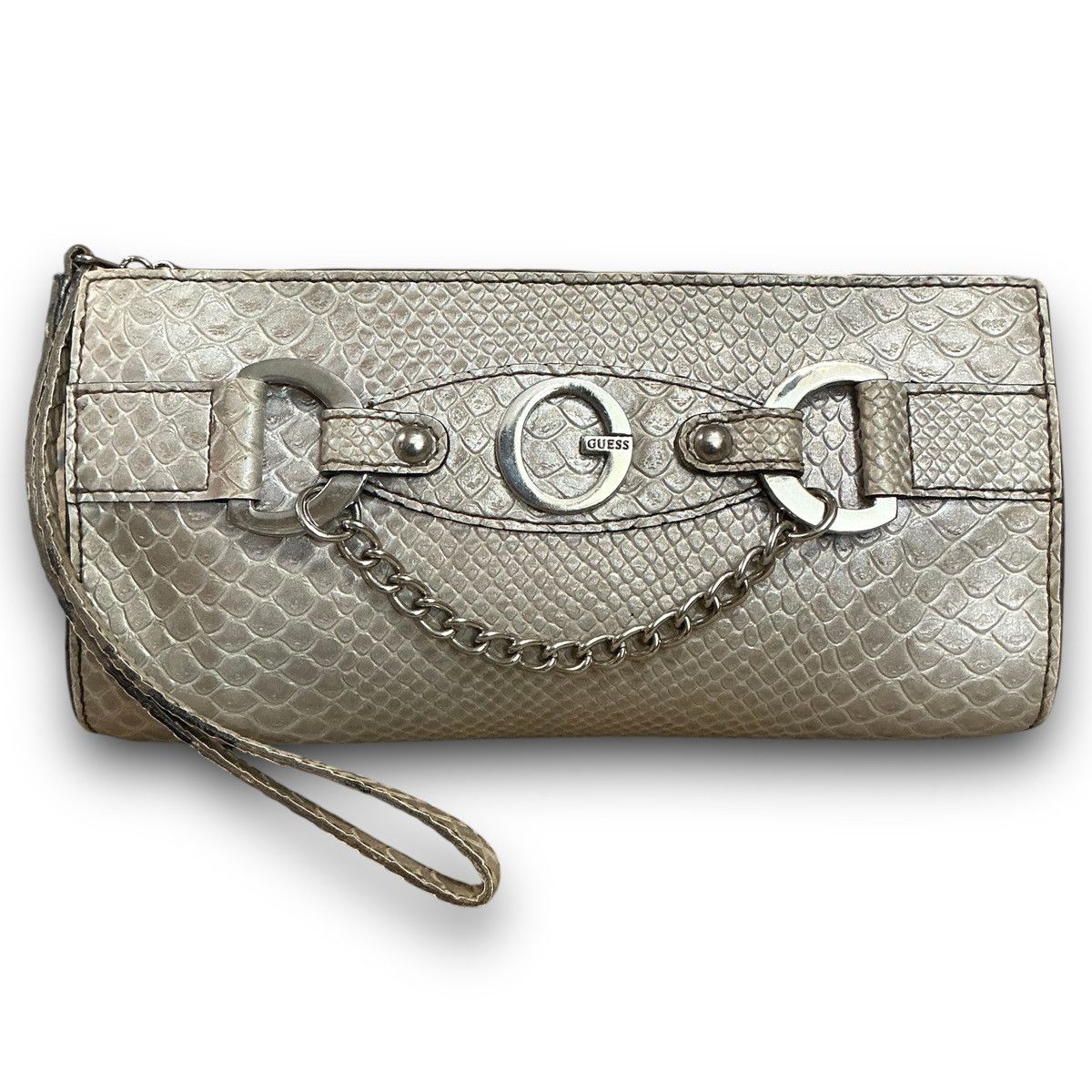 Guess Y2K Vintage Guess Faux Snakeskin Embossed Clutch Wristlet Size ONE SIZE - 1 Thumbnail