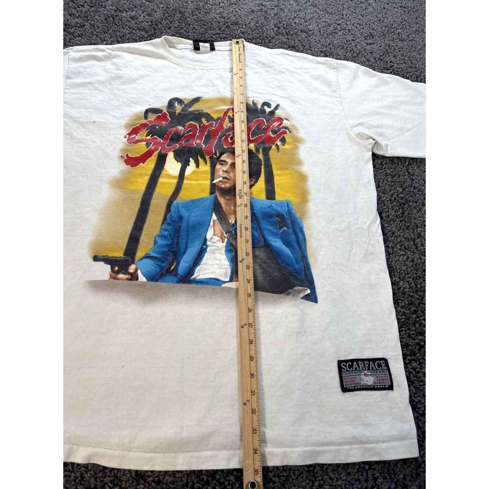 Vintage VINTAGE Scarface T-Shirt Men 3XL Red Short Sleeve 90s Graphic White Cotton 3xL Men’s Boys? Size US XXL / EU 58 / 5 - 2 Thumbnail