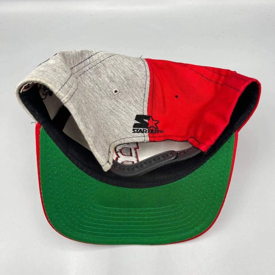 Starter × Vintage Chicago Bulls Hat Men Black Red Starter NBA Snap Back Cap Size ONE SIZE - 6 Thumbnail