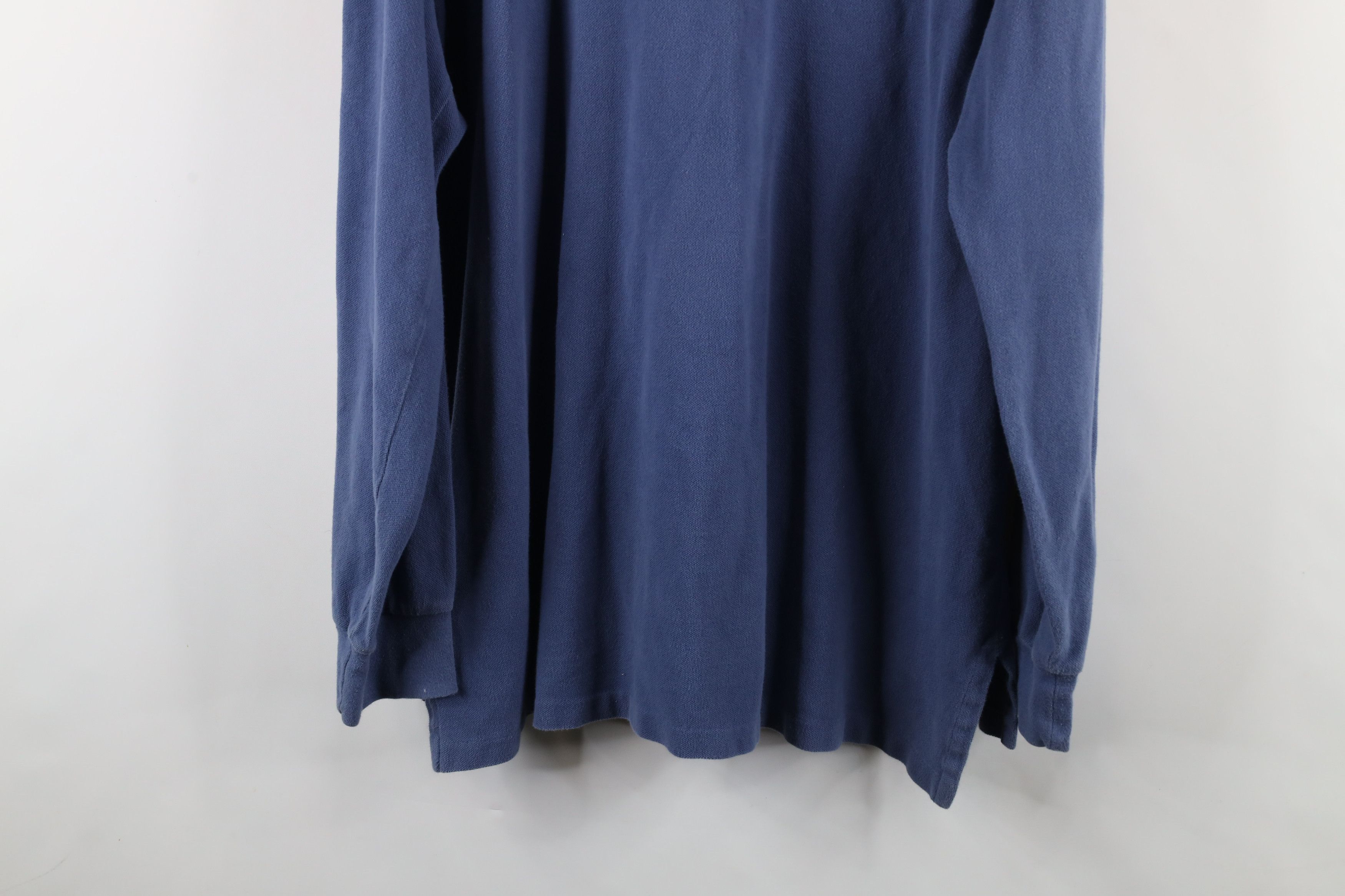 Ralph Lauren × Vintage Vintage 90s Ralph Lauren Long Sleeve Rugby Polo Shirt Blue Size US XXL / EU 58 / 5 - 11 Thumbnail