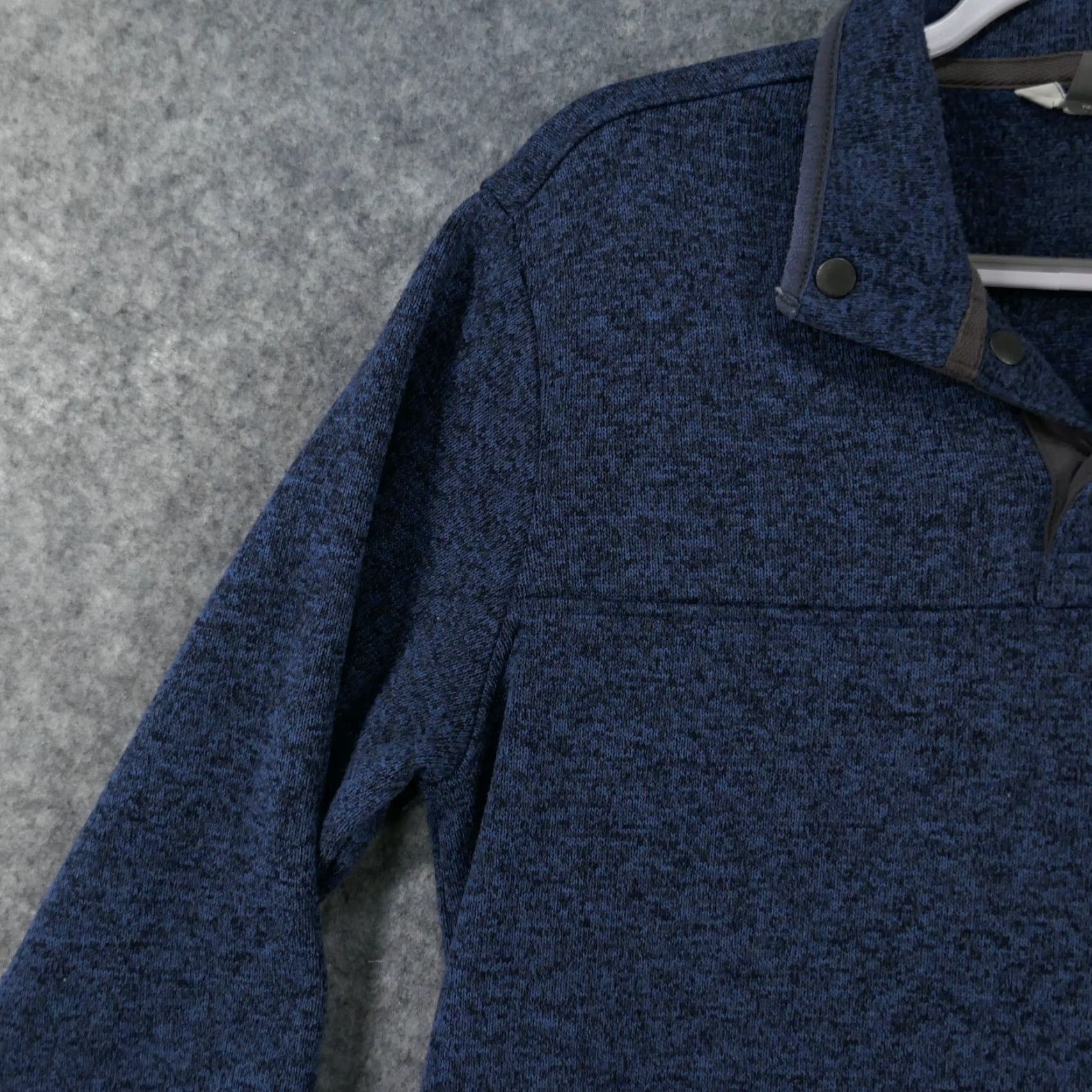 Eddie Bauer Eddie Bauer Sweater Mens Medium Long Sleeve Pullover Blue Fleece Mock Neck Logo Snap T Size US M / EU 48-50 / 2 - 3 Thumbnail