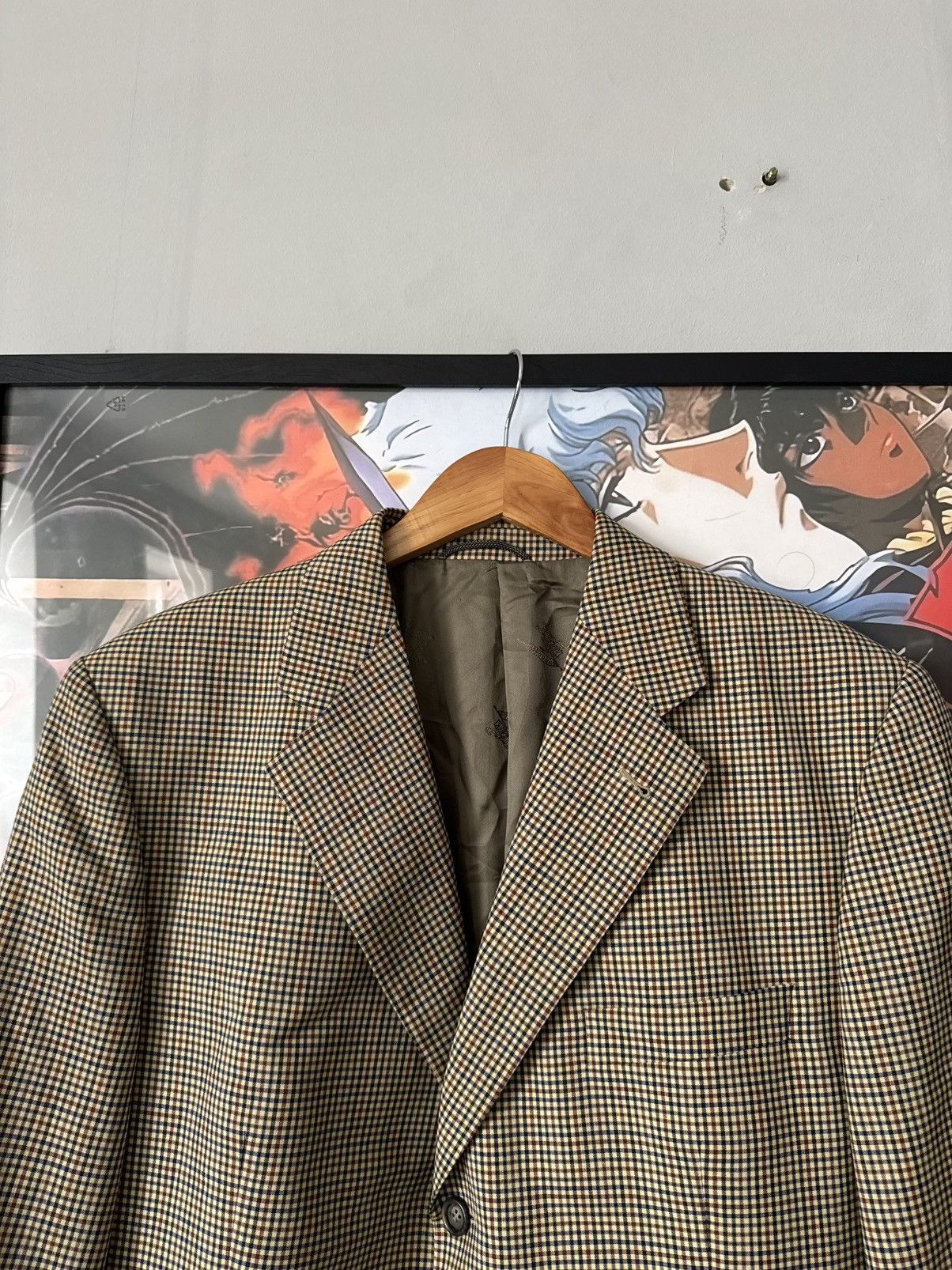 Burberry Burberrys vintage blazer retro suit basic Size 54R - 3 Thumbnail