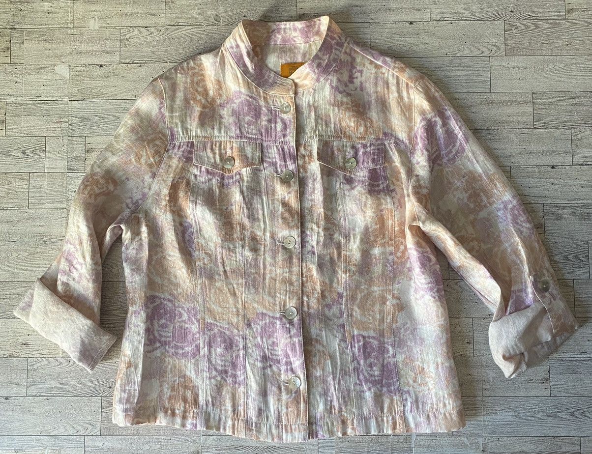 Vintage Ruby Rd., Vintage, Pastel, Rose Print, Lightweight Jacket Size S / US 4 / IT 40 - 5 Thumbnail