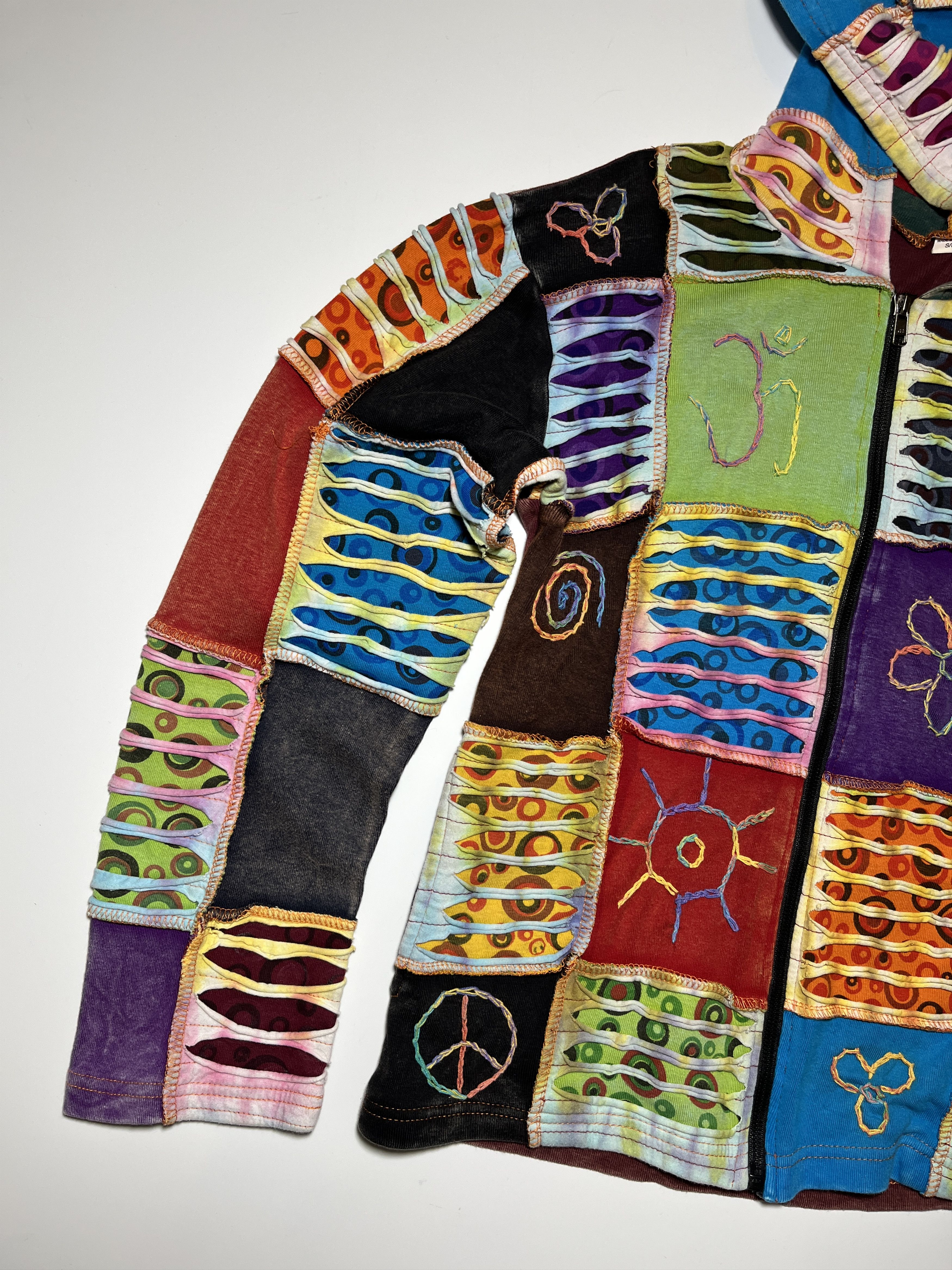 Vintage Vintage Women's Patchwork Nepal Hippie Zip Hoodie Size S / US 4 / IT 40 - 9 Thumbnail