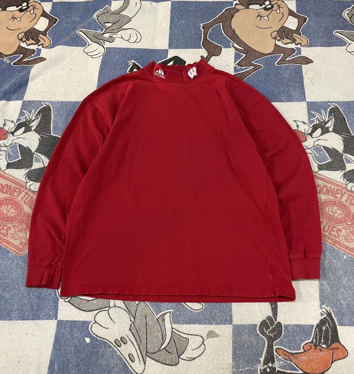 Adidas Vintage Wisconsin badgers mock neck Size US XL / EU 56 / 4 - 1 Thumbnail