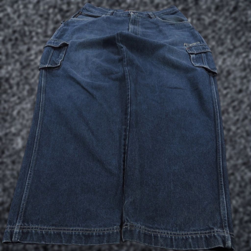 Fubu VINTAGE FUBU Jeans Baggy Mens 38x32 Wide-Leg Denim 5-Pocket Cargo Skater Grunge 90s blue Cap Rise High Size US 38 / EU 54 - 1 Thumbnail