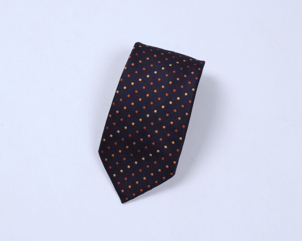 Canali × Designer CANALI Polka Dot Navy Blue Silk Tie Size ONE SIZE - 1 Thumbnail