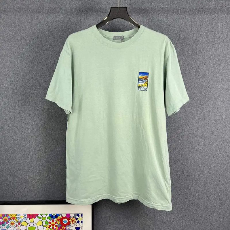 Dior Dior Green Men's T-Shirt 0089 Size US M / EU 48-50 / 2 - 1 Thumbnail