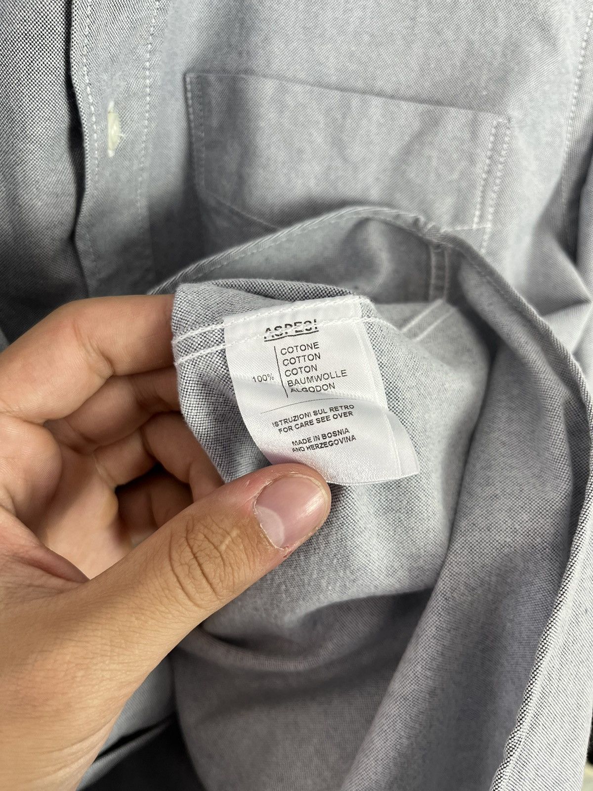 Aspesi ASPESI Cotton Basic Shirt Made in Bosnia Size US L / EU 52-54 / 3 - 8 Thumbnail