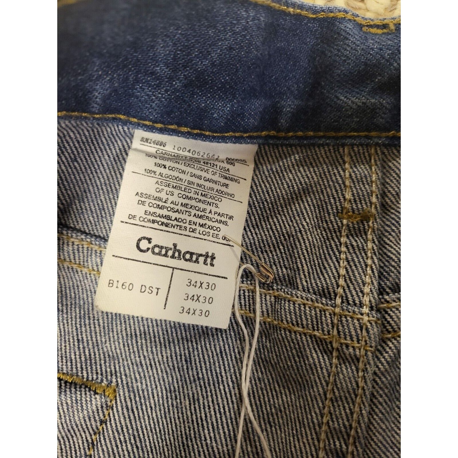 Carhartt Carhartt Mens Jeans Size 34x30 Straight Relaxed Fit Blue Size US 34 / EU 50 - 4 Thumbnail