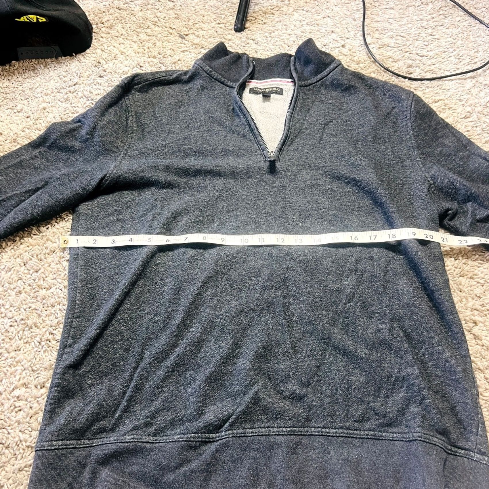 Banana Republic VINTAGE Banana Republic L Quarter Zip Crewneck Sweater Grey Longsleeve Mens L Sweatshirt Pullover Modern taglines Size US L / EU 52-54 / 3 - 2 Thumbnail