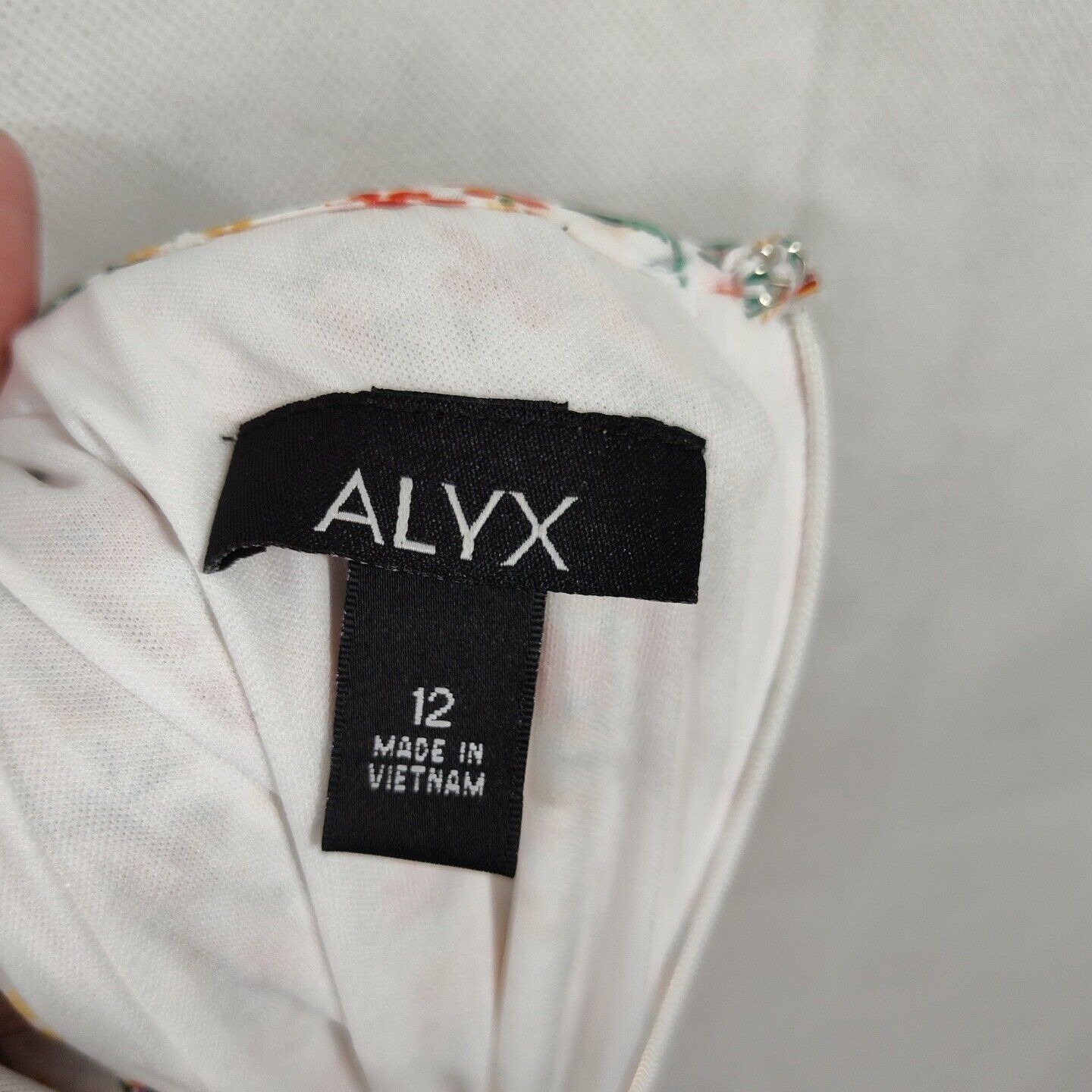 Alyx Alyx White Orange Black Belted Ruffle Sheath Dress Size 12 Size XL / US 12-14 / IT 48-50 - 10 Thumbnail