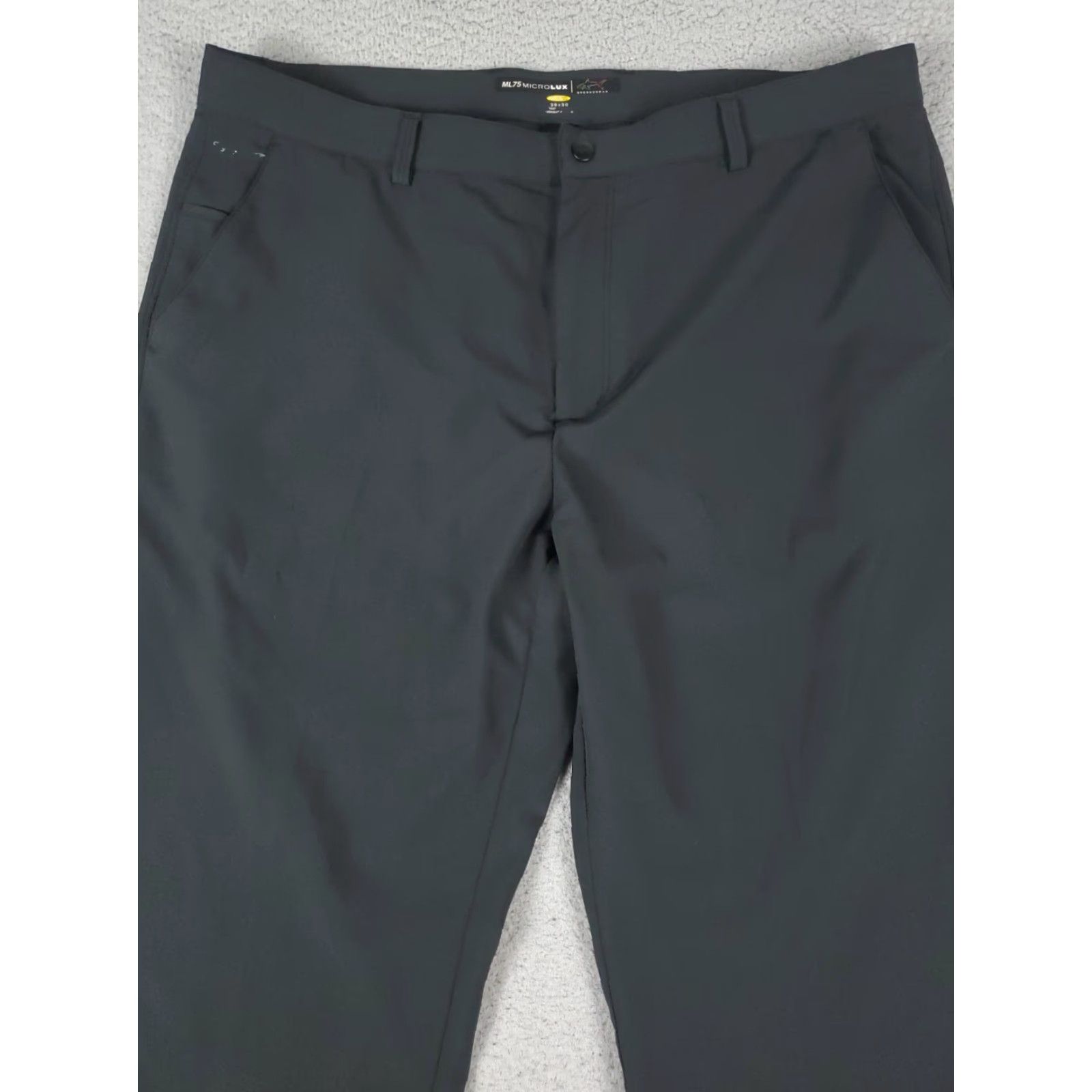 Vintage Greg Norman Black Chino Pants Mens 38x30 Flat Front Casual Trousers Size US 38 / EU 54 - 2 Thumbnail