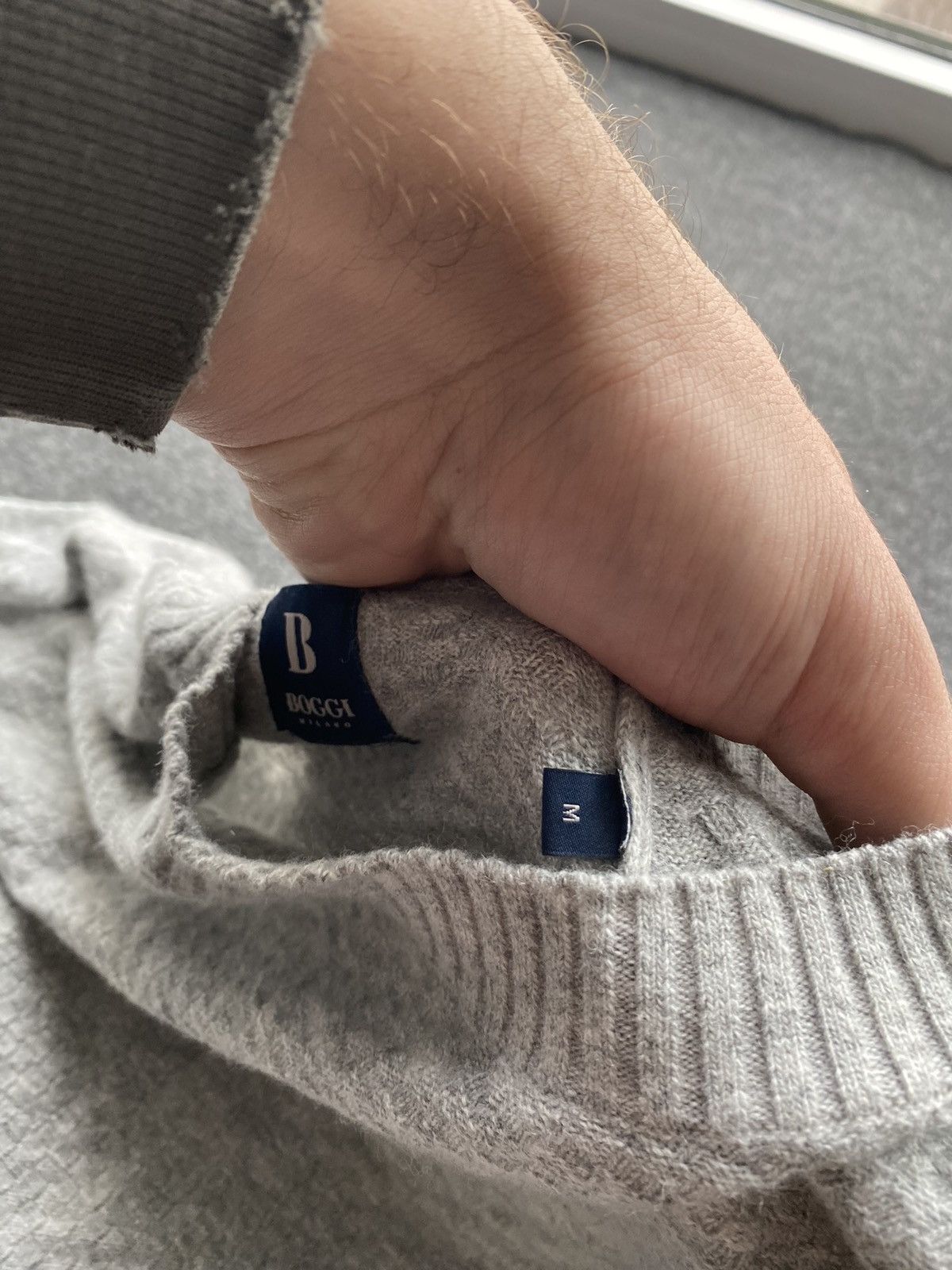 Boggi 🔥Boggi Milano Gray cashmere blend sweater m Size US M / EU 48-50 / 2 - 9 Thumbnail