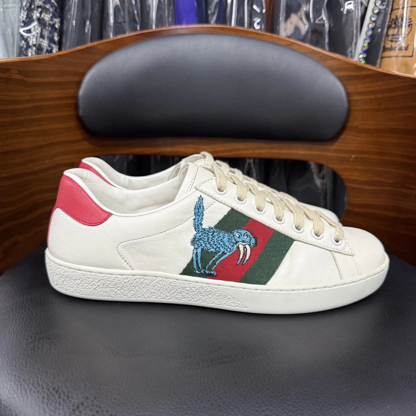 Gucci Gucci ACE Freya Hartas Embroidered White Sneaker Uk 5/39 Size US 6 / EU 39 - 4 Thumbnail