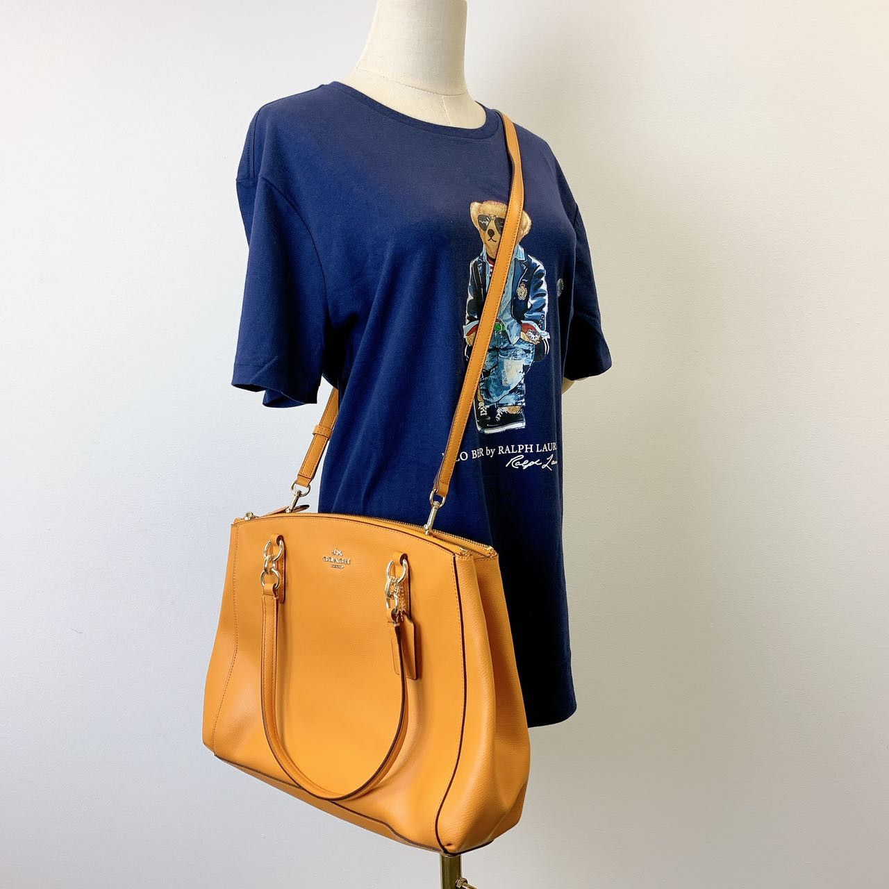 Coach COACH F36606 CHRISTIE CARRYALL IN LEATHER Orange Peel Size ONE SIZE - 2 Thumbnail