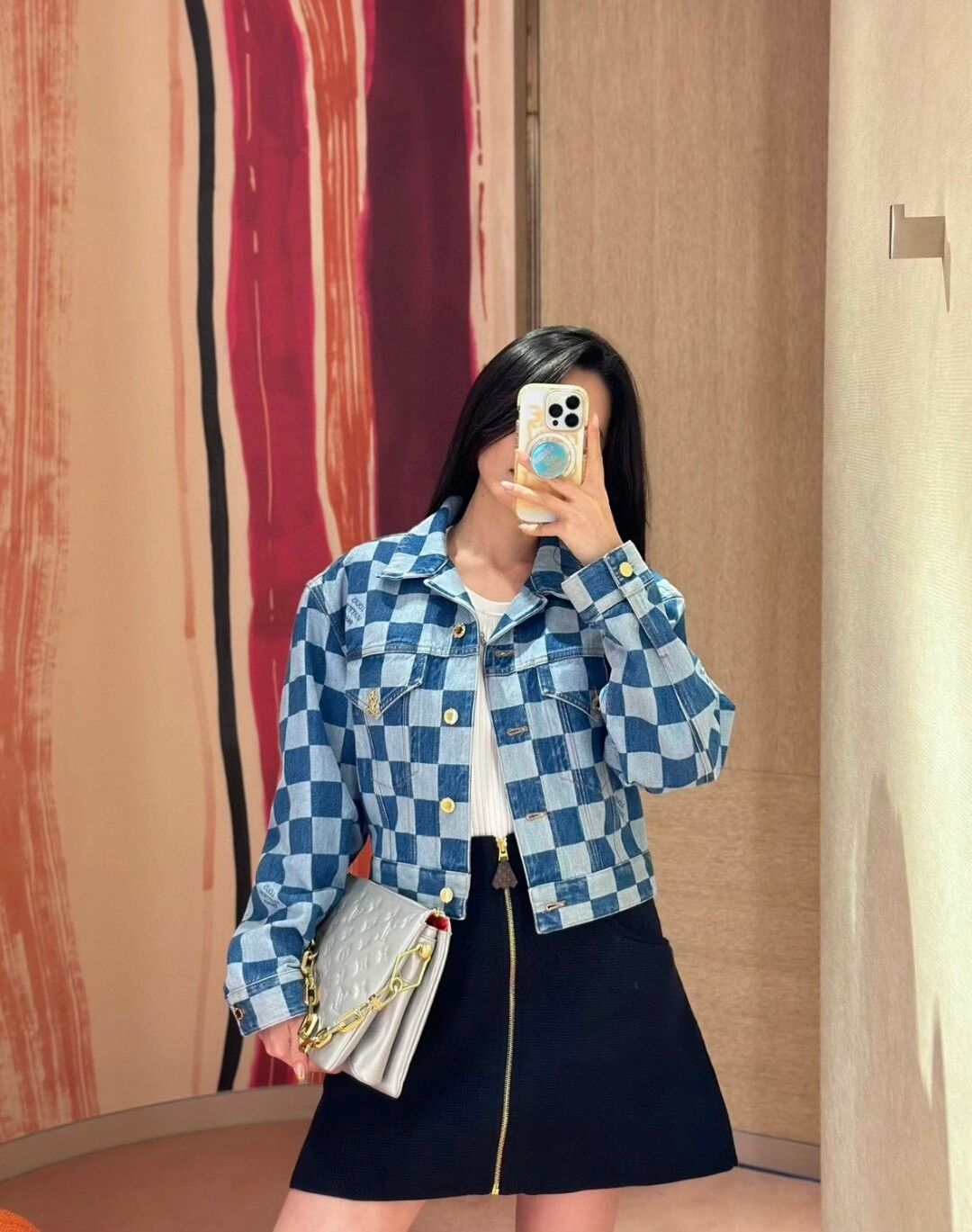 Louis Vuitton Louis Vuitton Checkerboard Denim Jacket Size S / US 4 / IT 40 - 1 Thumbnail