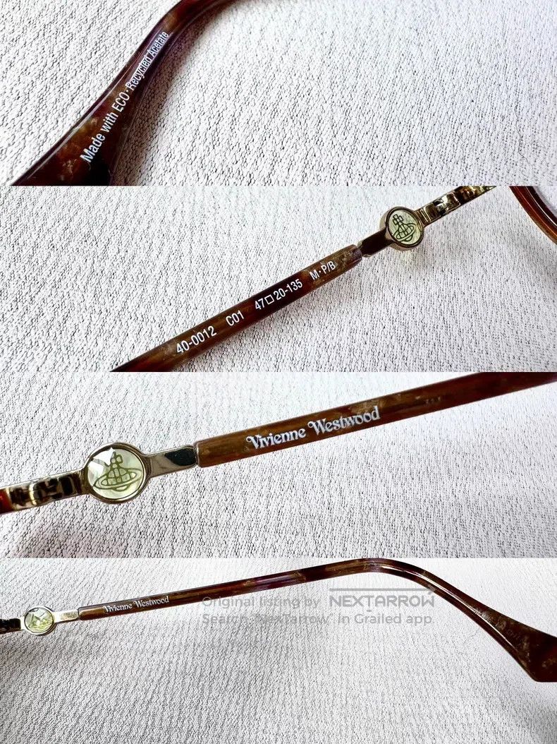 Vivienne Westwood Vivienne Westwood Diamond Edge Square Frame Saturn Nerd Gl Size ONE SIZE - 3 Thumbnail