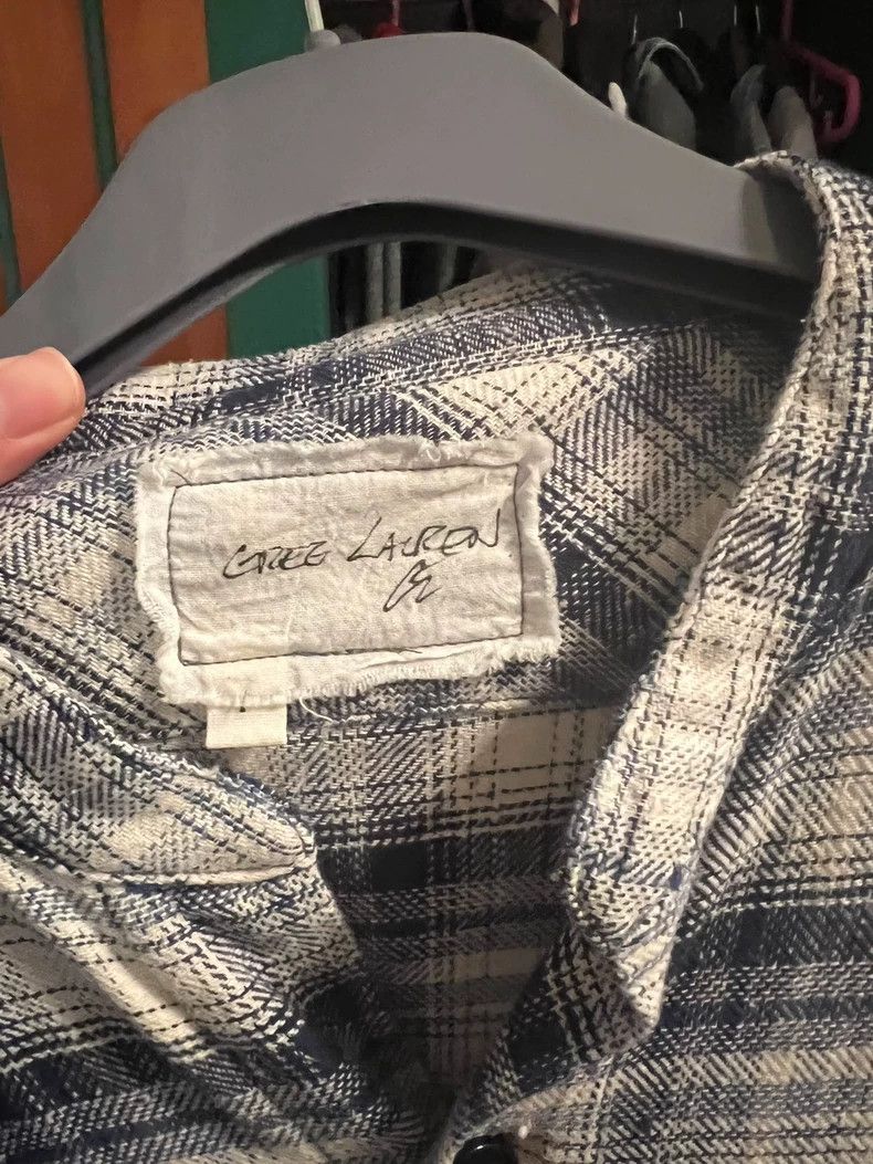 Greg Lauren greg lauren size 2 Loose denim blue and white checkered pa Size US M / EU 48-50 / 2 - 3 Thumbnail