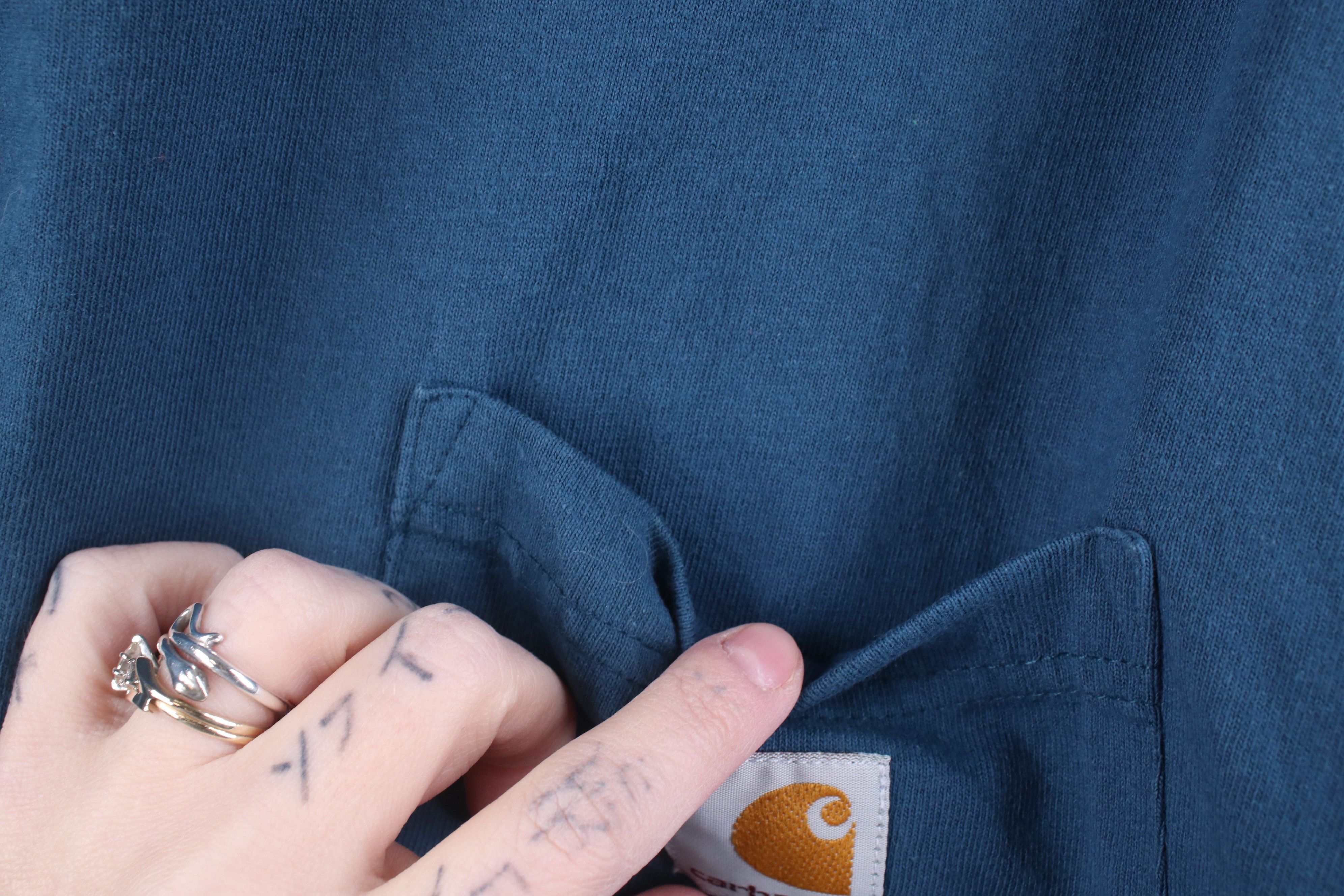 Carhartt Vintage Y2K Carhartt Original Fit Pocket T-Shirt Blue Cotton Size US L / EU 52-54 / 3 - 5 Thumbnail