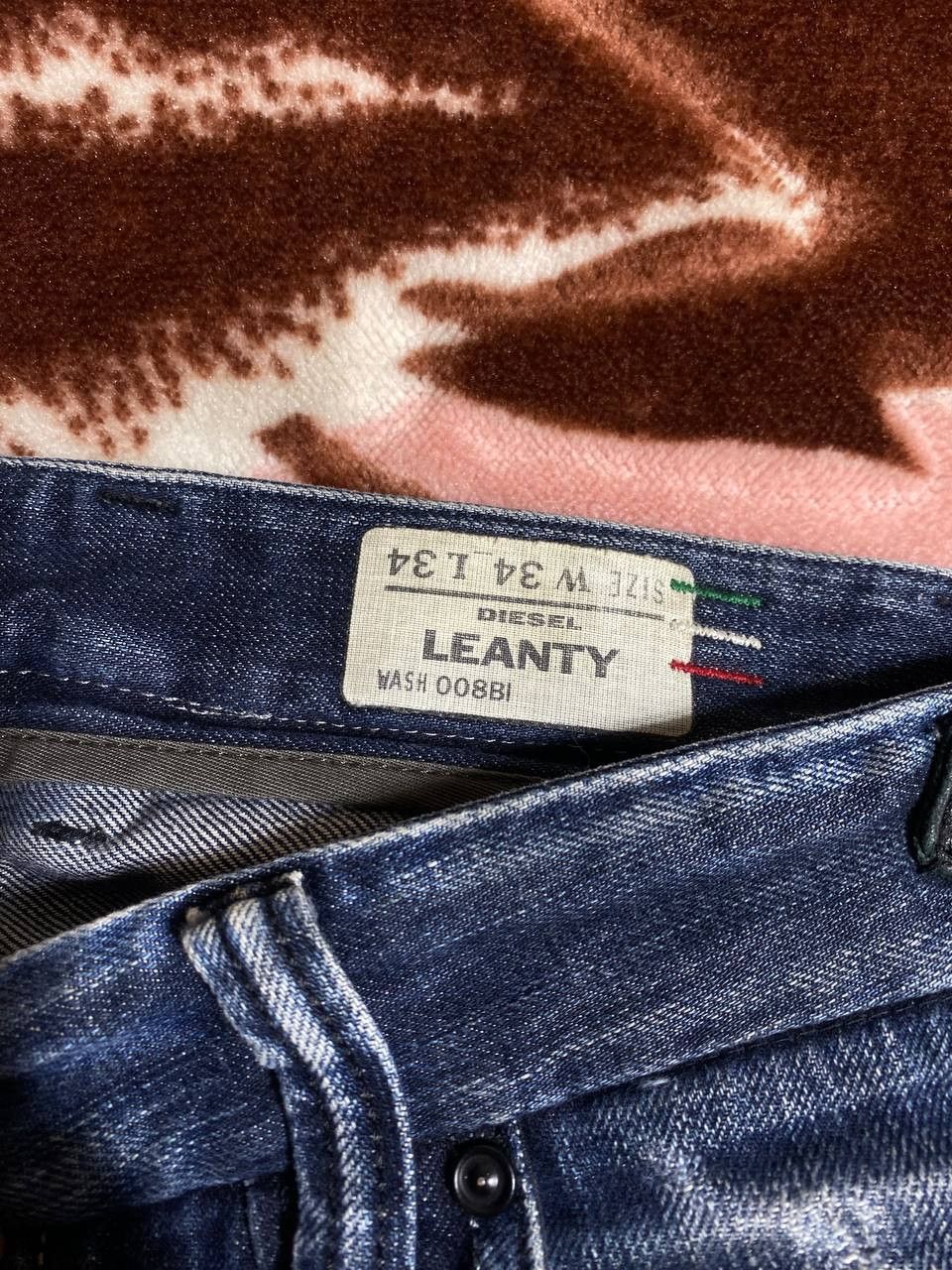 Diesel Vintage 90s Y2K Distressed Diesel Leanty Jeans baggy pants Size US 34 / EU 50 - 2 Thumbnail