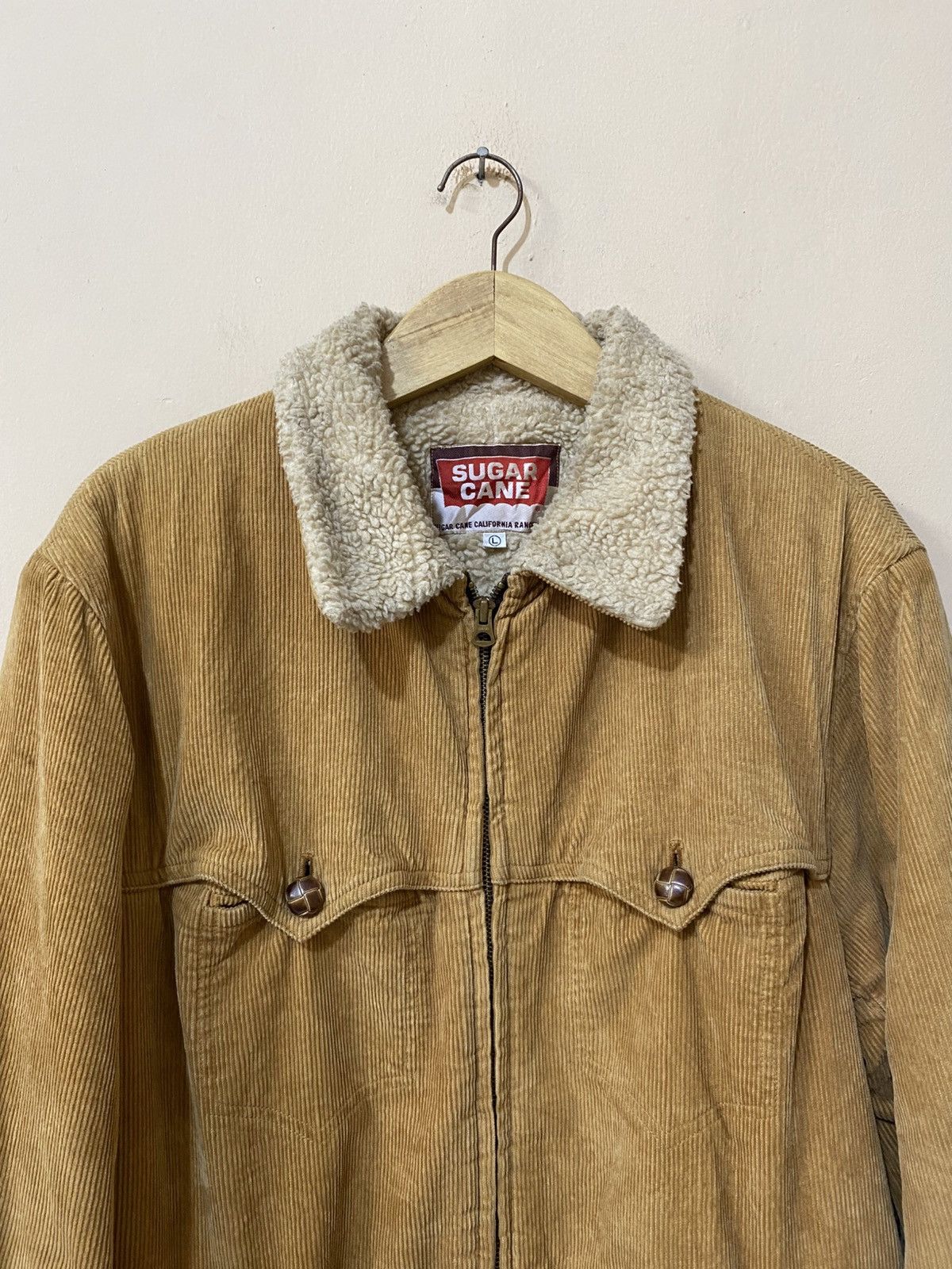 Sugar Cane 90s Vintage Sugar Cane Sherpa Wool Jacket Size US L / EU 52-54 / 3 - 4 Thumbnail