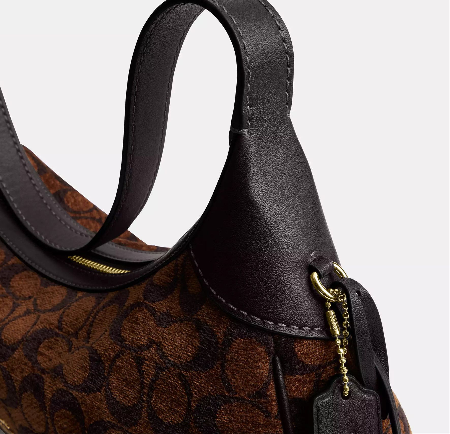 Coach Ella Small Shoulder Bag In Signature Chenille CDV37 Size ONE SIZE - 14 Thumbnail