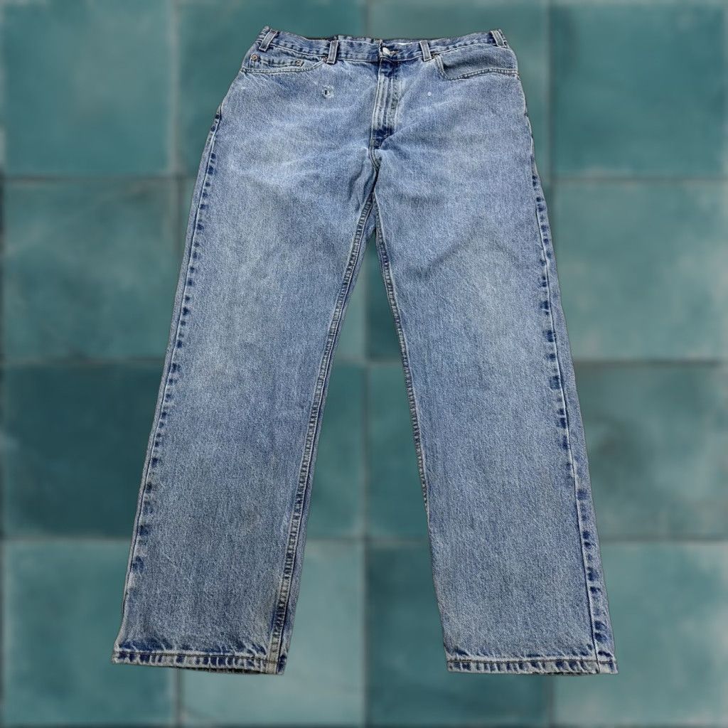 Levi's VINTAGE Levis 505 Jeans Mens 36 x 30 Blue Distressed Straight 38 x 30 Tagged 30 Inseam 36 Waist Mens Size US 36 / EU 52 - 1 Thumbnail
