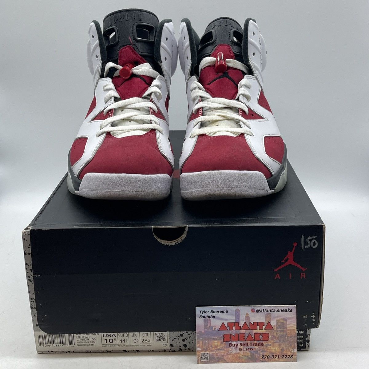 Jordan Brand Air Jordan 6 carmine Size US 10.5 / EU 43-44 - 2 Thumbnail