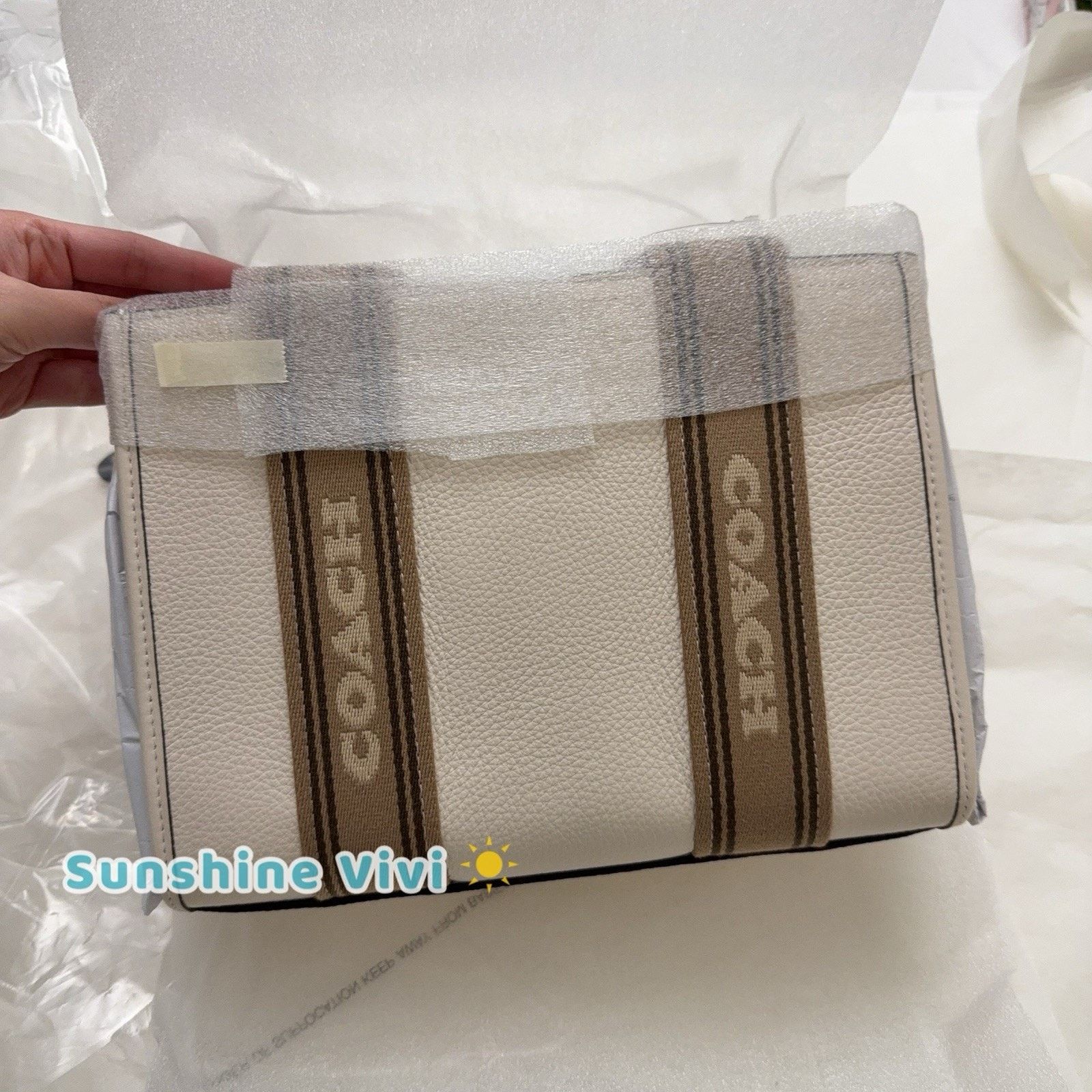Coach NWT Coach Smith Tote Bag 24 Crossbody Leather/Chalk CBH14 Size ONE SIZE - 4 Thumbnail