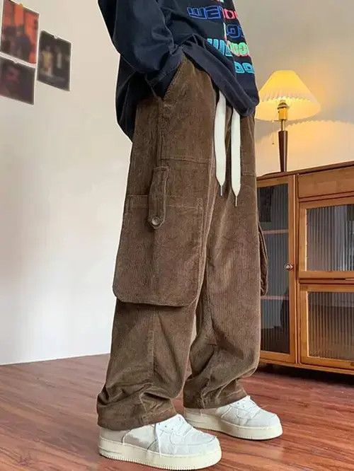 Japanese Brand Retro Rock Japanese Fashion Corduroy Cargo Pants Size US 36 / EU 52 - 2 Thumbnail
