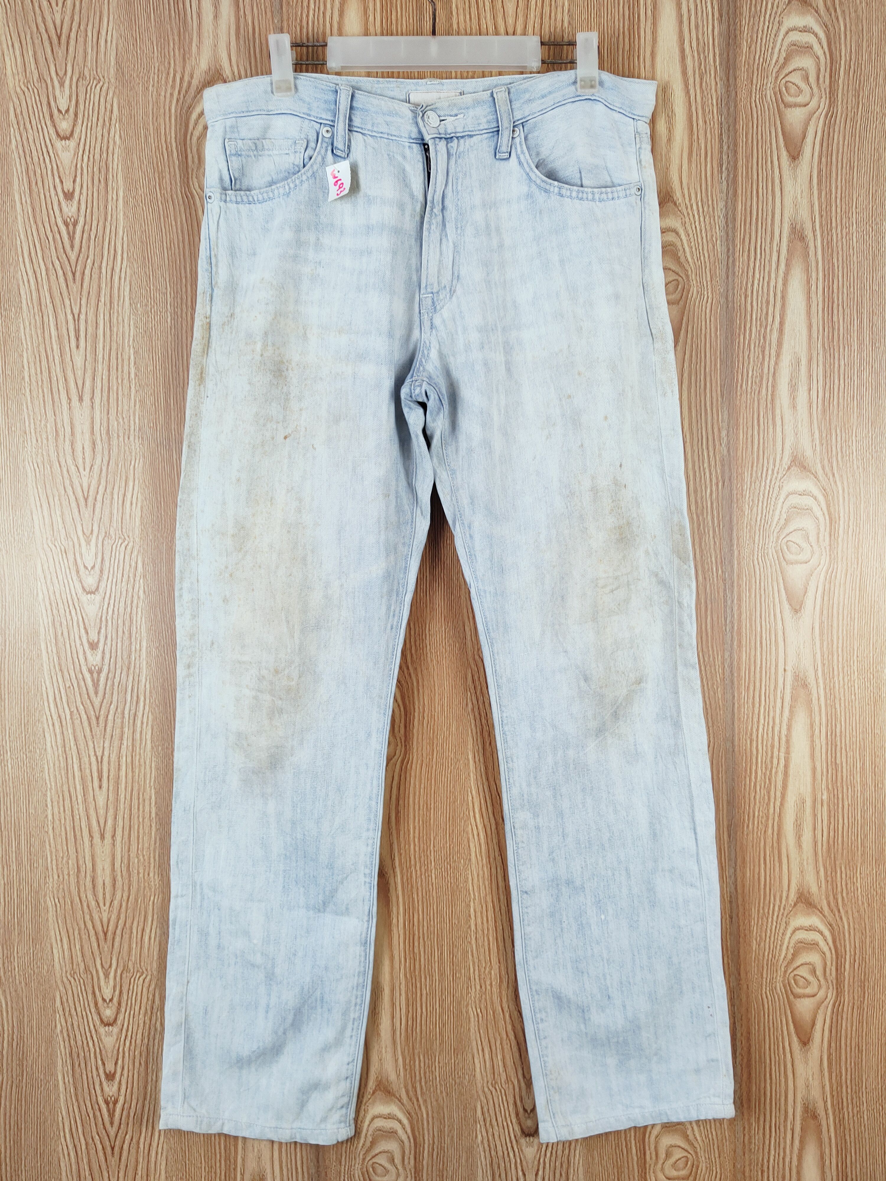 Japanese Brand Uniqlo Blue Faded Distressed Ripped Jeans #W693 Size US 35 - 1 Thumbnail