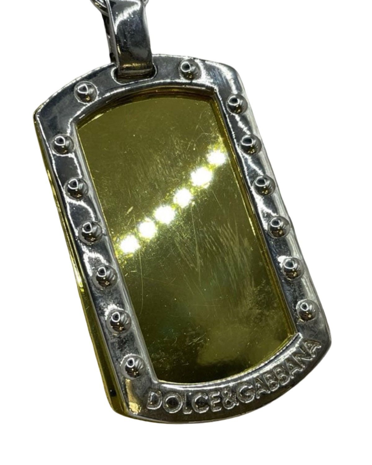 Dolce & Gabbana Gold Dog Tag Necklace Size ONE SIZE - 3 Thumbnail