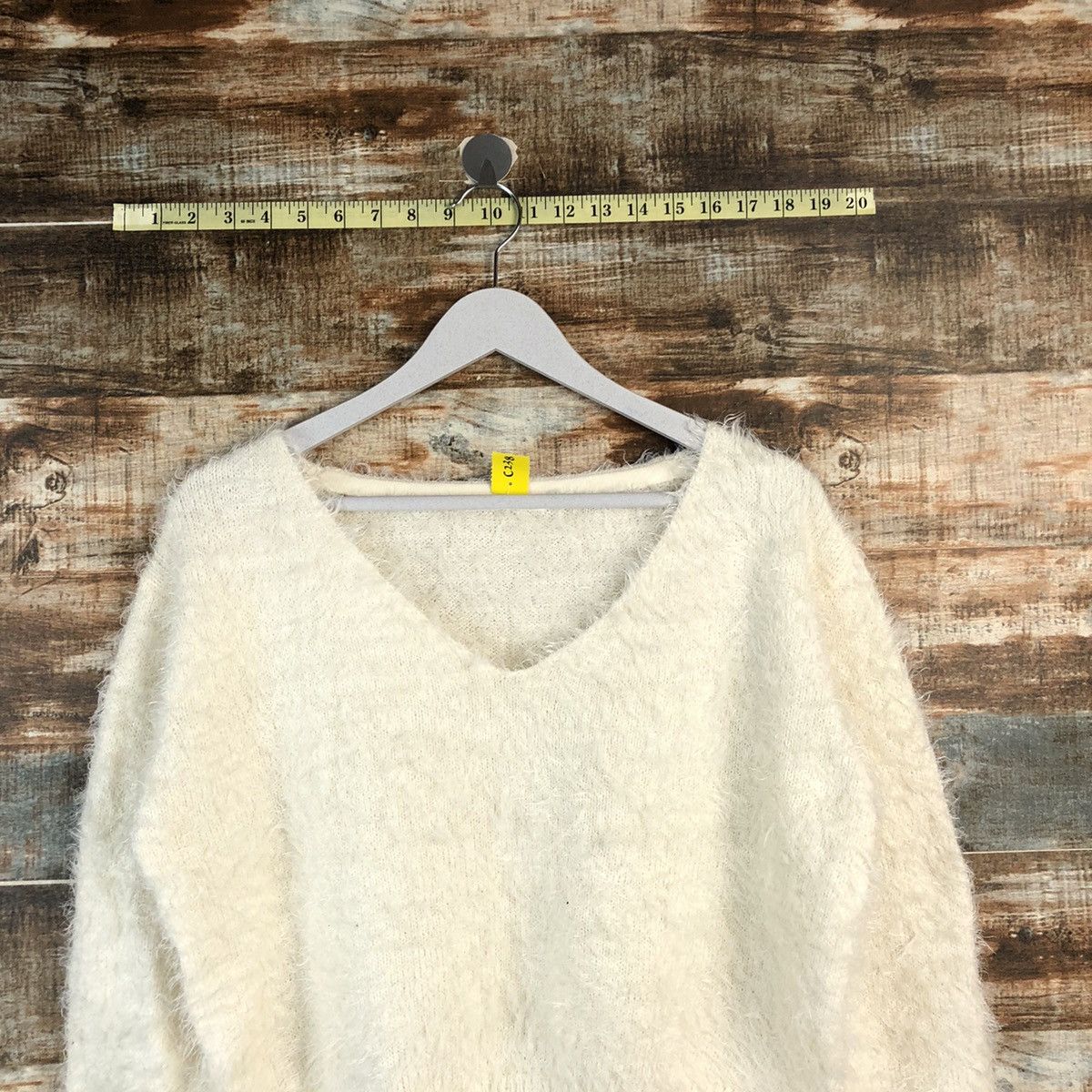 Homespun Knitwear DL Nice Claup White shaggy mohair Knitwear #C238 Size M / US 6-8 / IT 42-44 - 2 Thumbnail