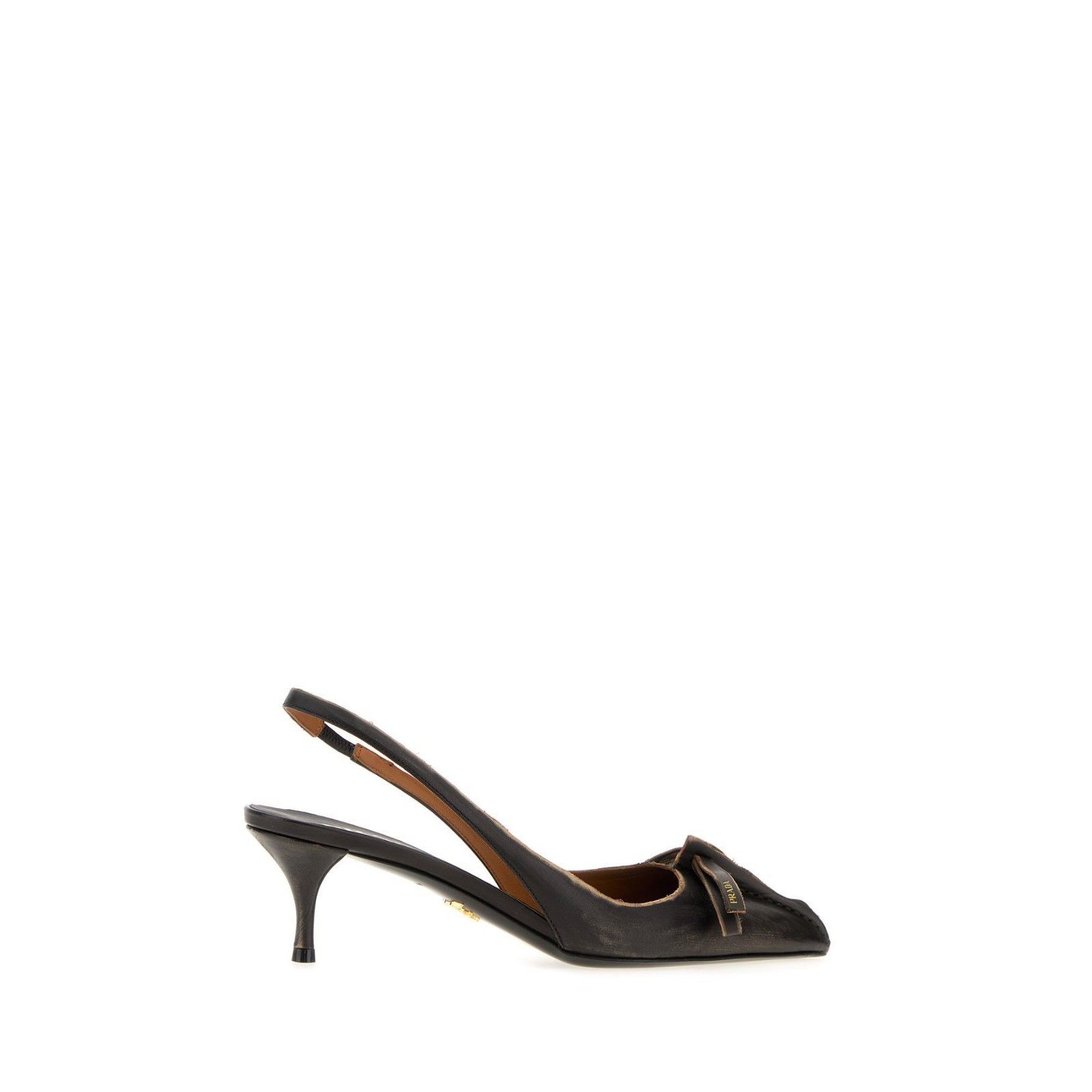 Prada PRADA $1590 Black Slingback Pumps New & Authentic (Women's s Size US 10 / IT 40 - 3 Thumbnail